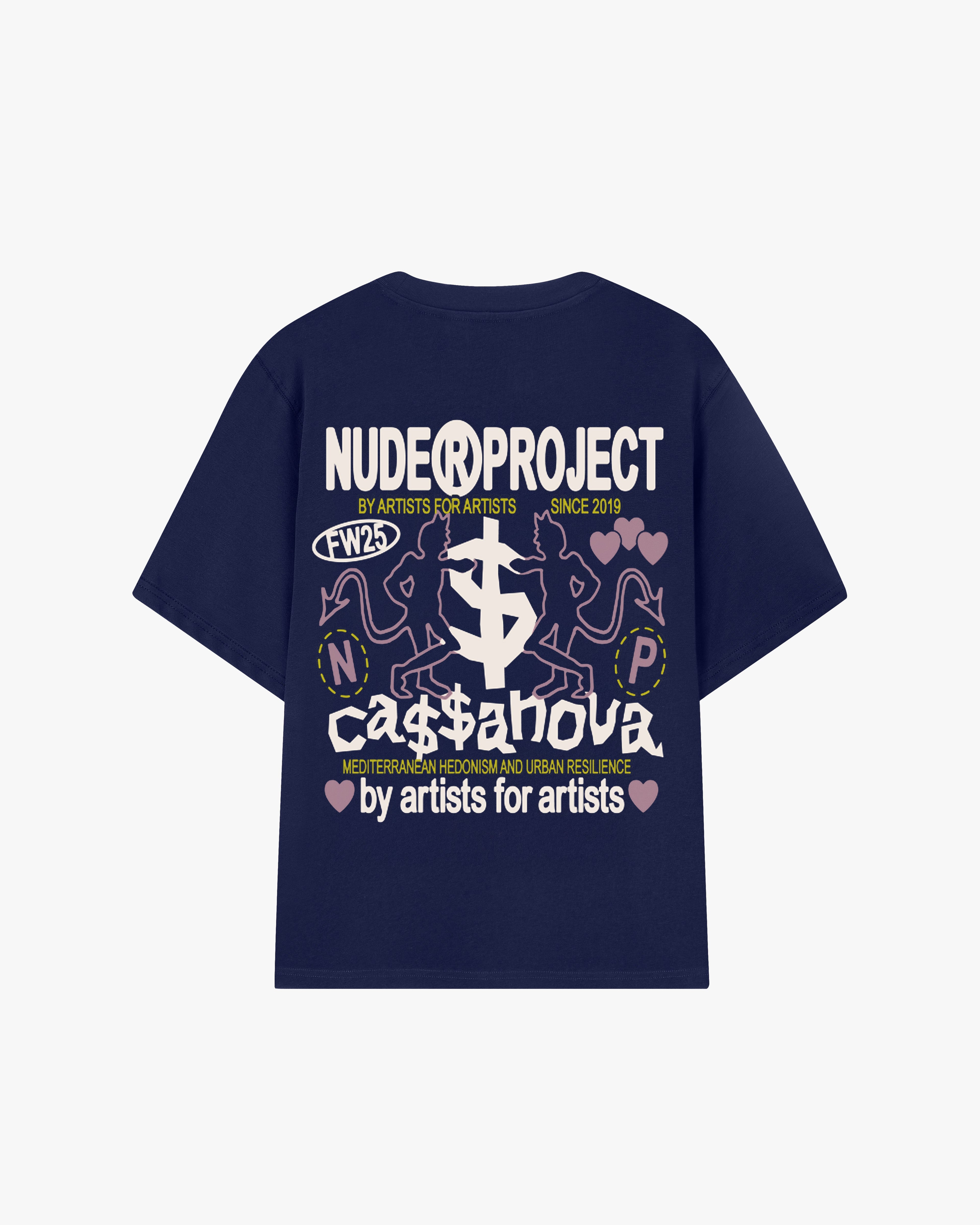 Cassanova Tee Navy Nude Project México Oficial Nude Project Mexico