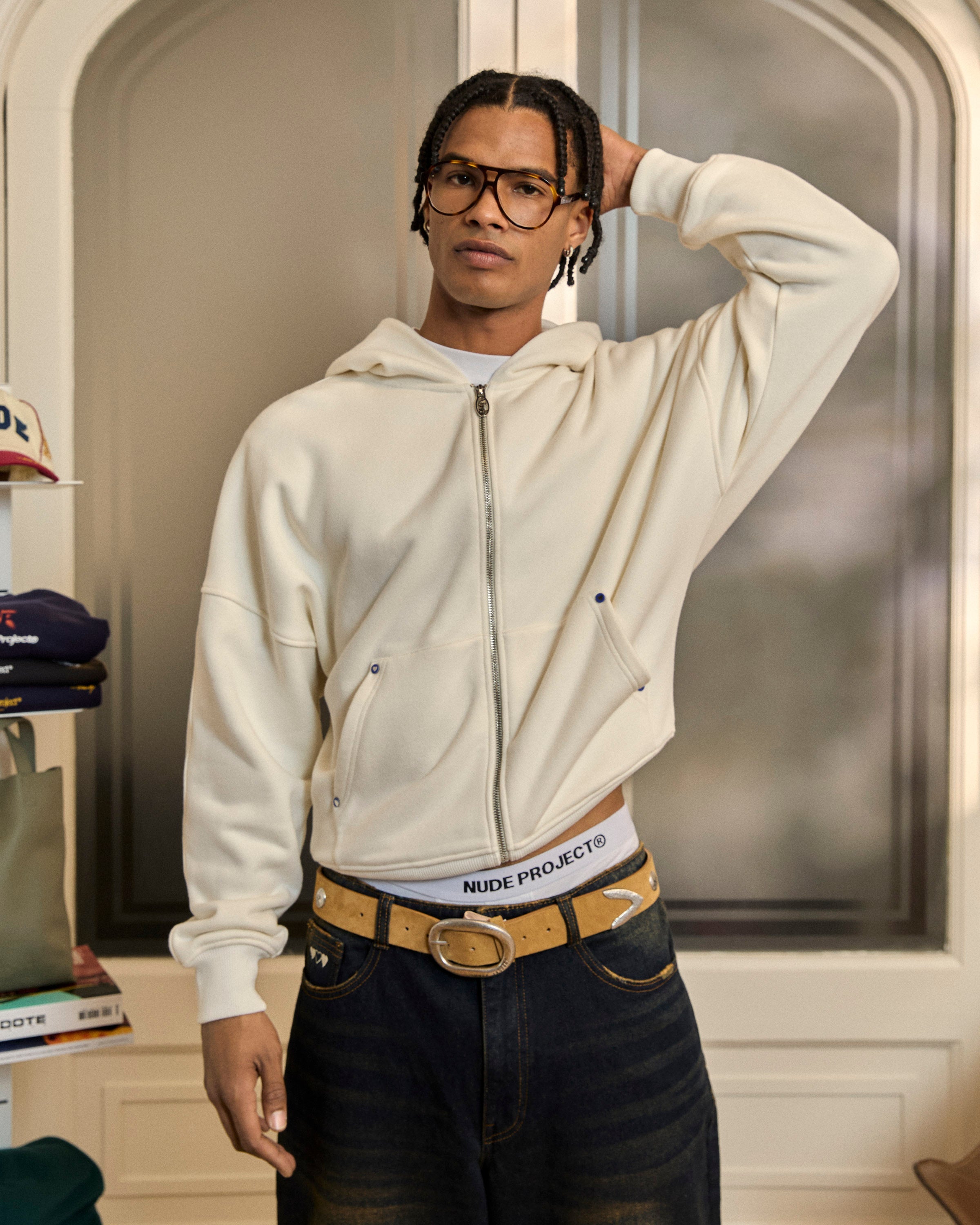 Beast Zip-Up Hoodie Marshmellow Nude Project México Oficial Nude Project Mexico