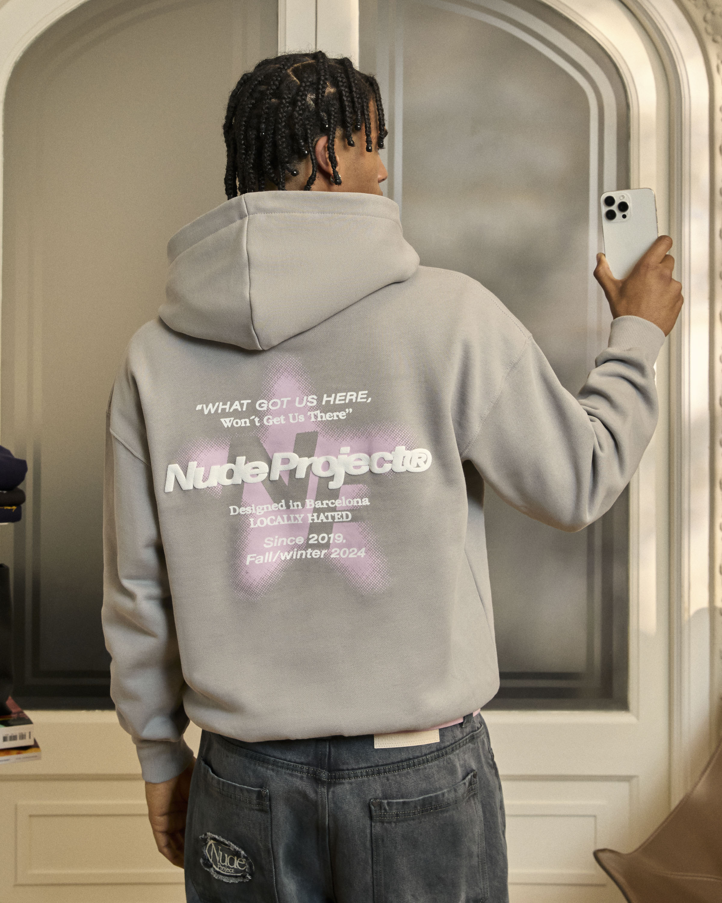 Seoul Hoodie Light Grey Nude Project México Oficial Nude Project Mexico