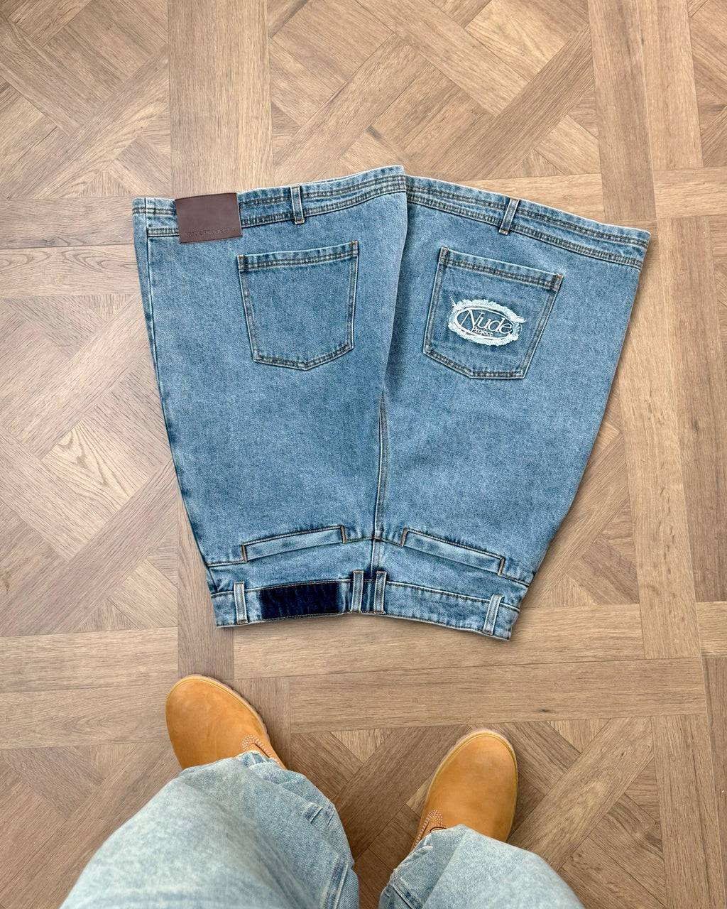 Updown Denim Shorts