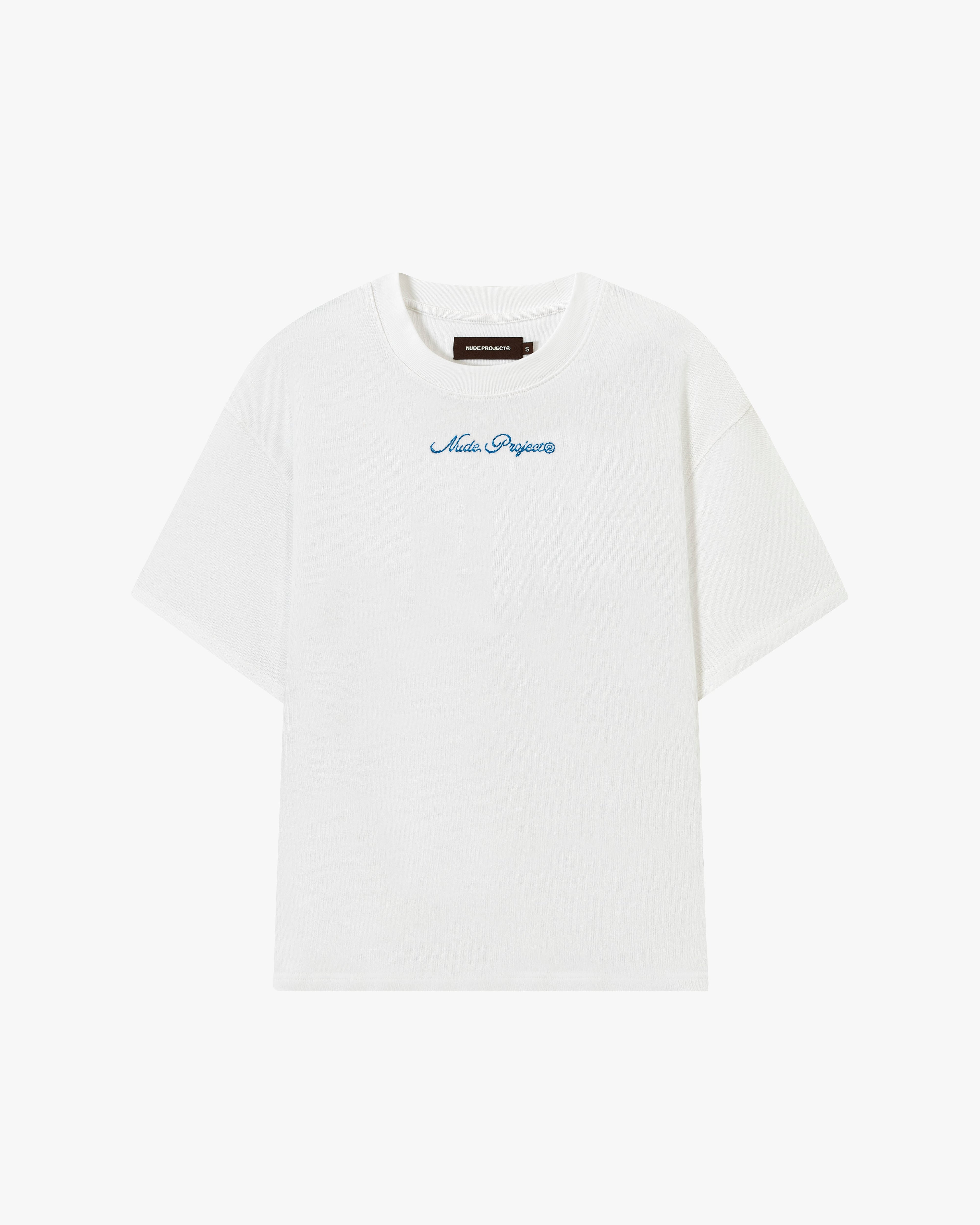 Peach Tee White