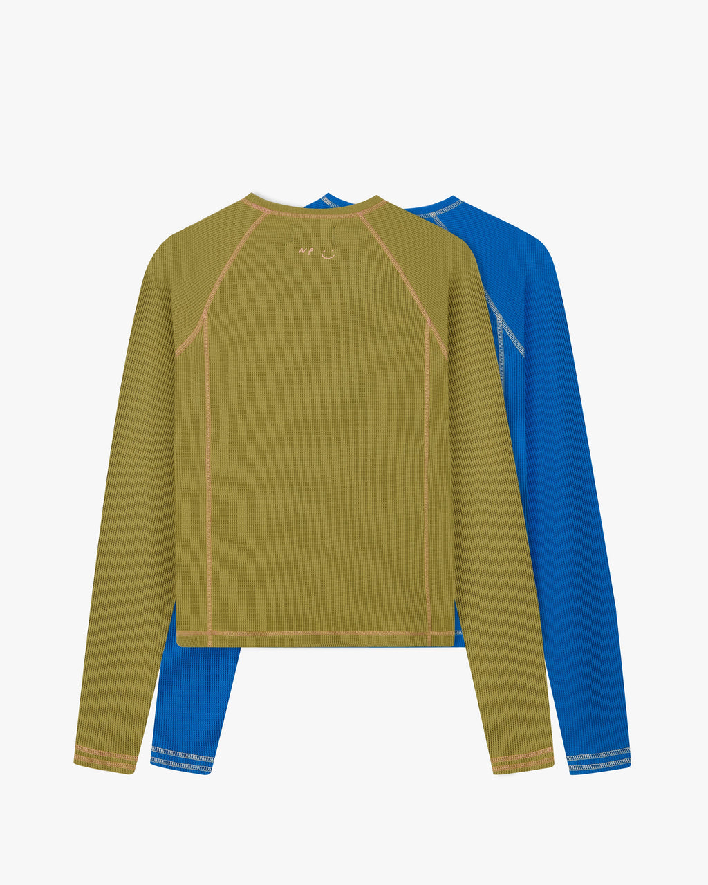 Waffle Long-Sleeve Tee 2 Pack Green/Blue Nude Project México Oficial Nude Project Mexico
