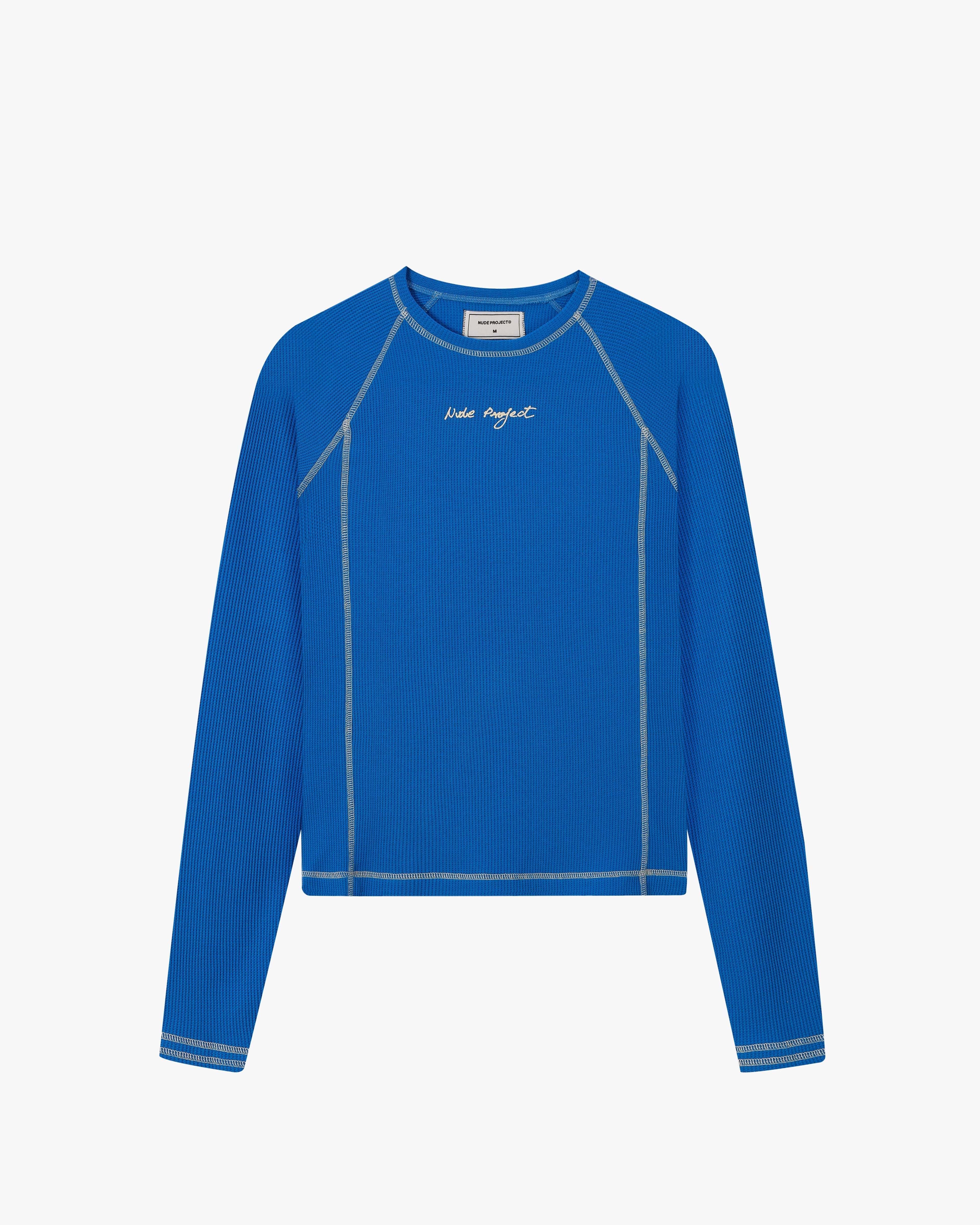 Waffle Long-Sleeve Tee 2 Pack Green/Blue