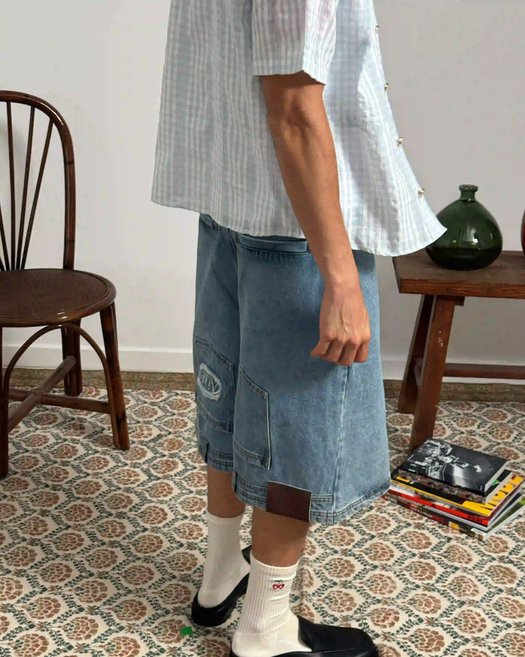 Updown Denim Shorts