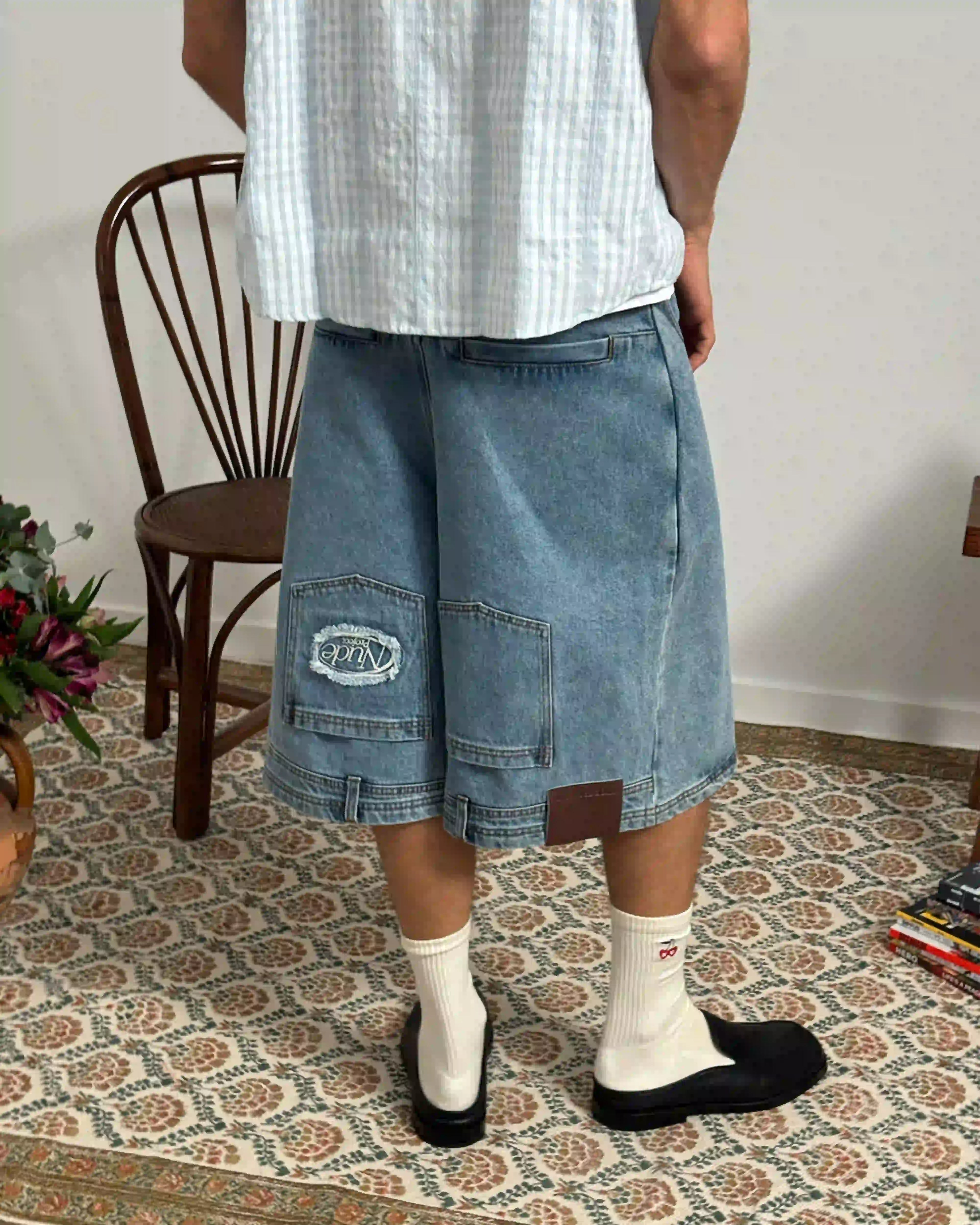 Updown Denim Shorts