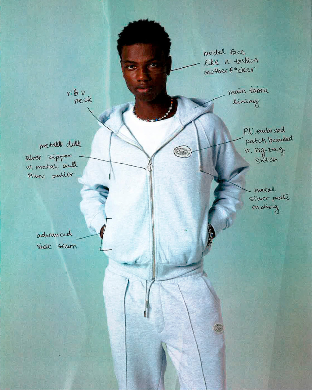 Essentials Zip-Up Hoodie Grey Melange Nude Project México Oficial Nude Project Mexico