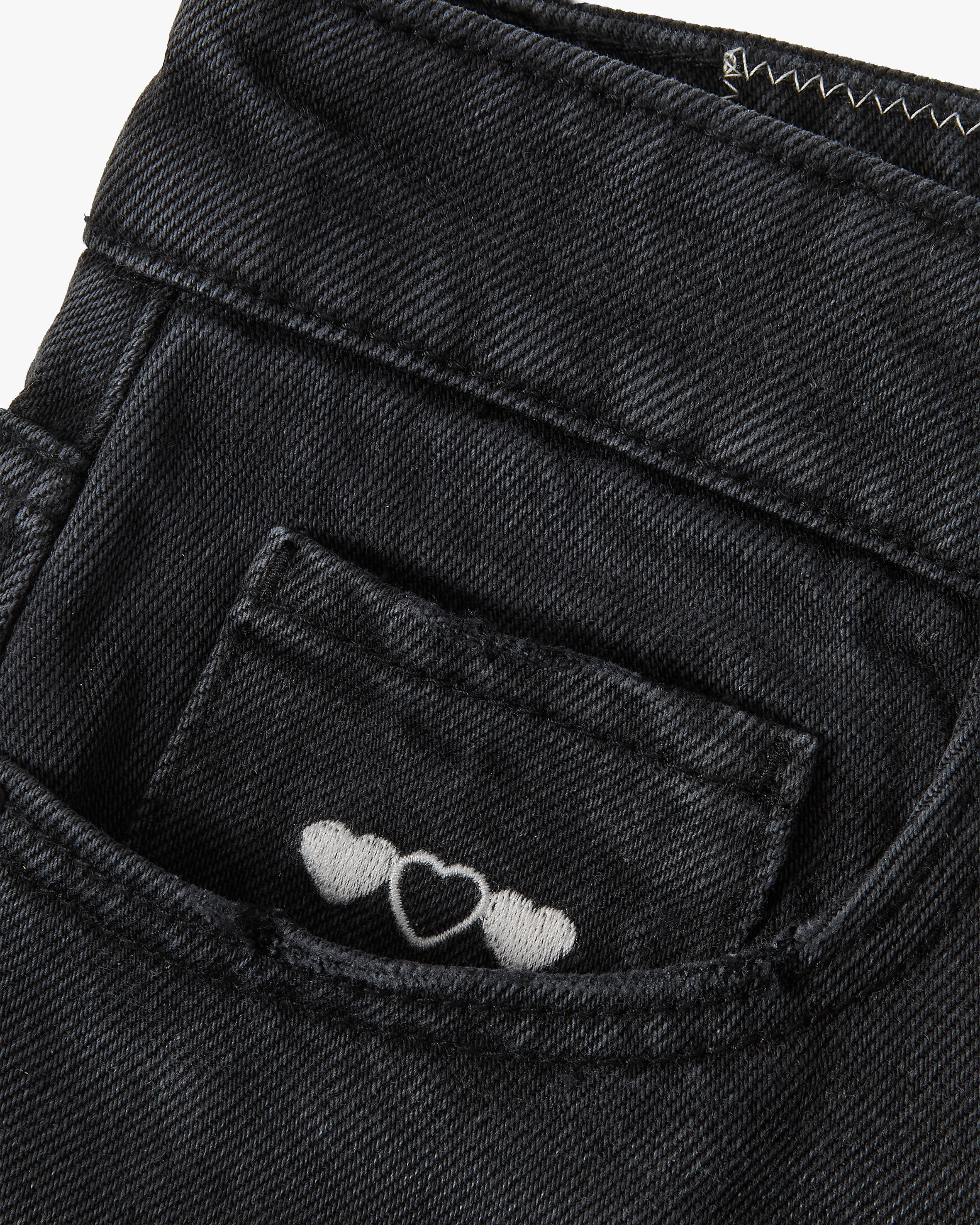 Basic Denim Shorts Black