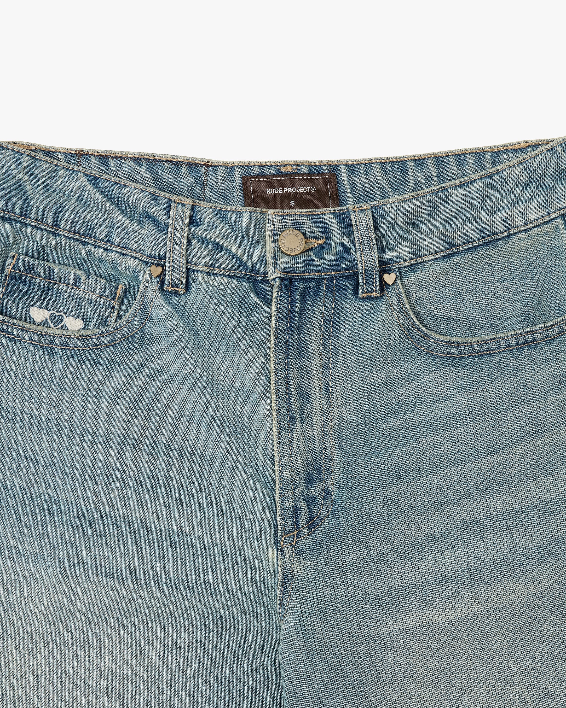 Basic Denim Shorts Sand Wash