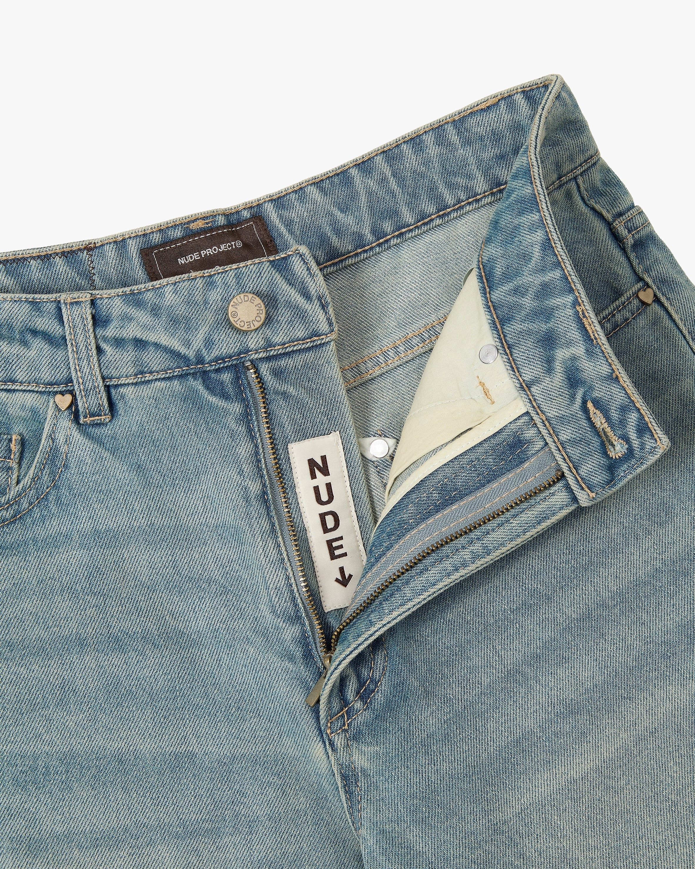 Basic Denim Shorts Sand Wash