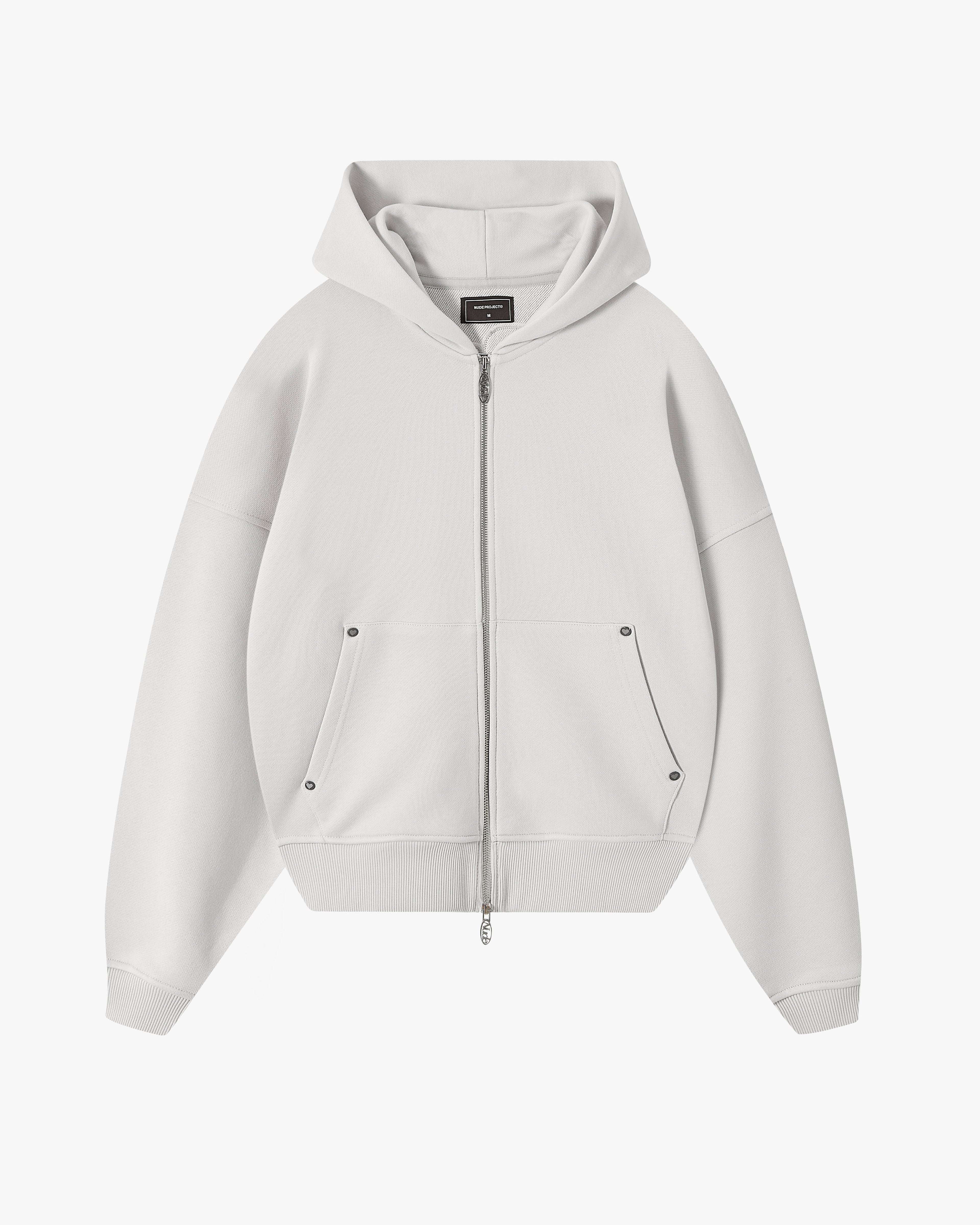 Beast Zip-Up Hoodie Grey