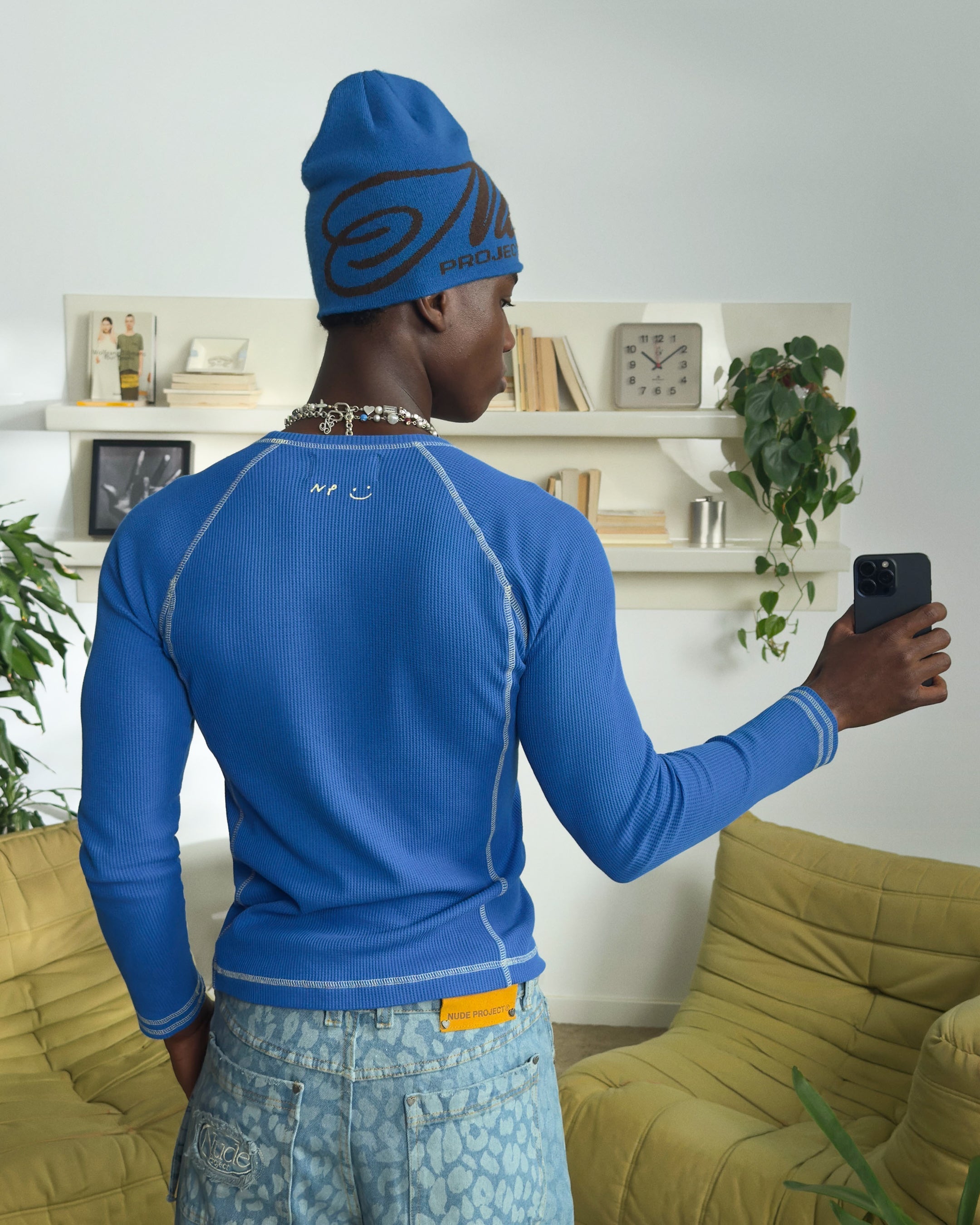 Waffle Long-Sleeve Tee 2 Pack Green/Blue
