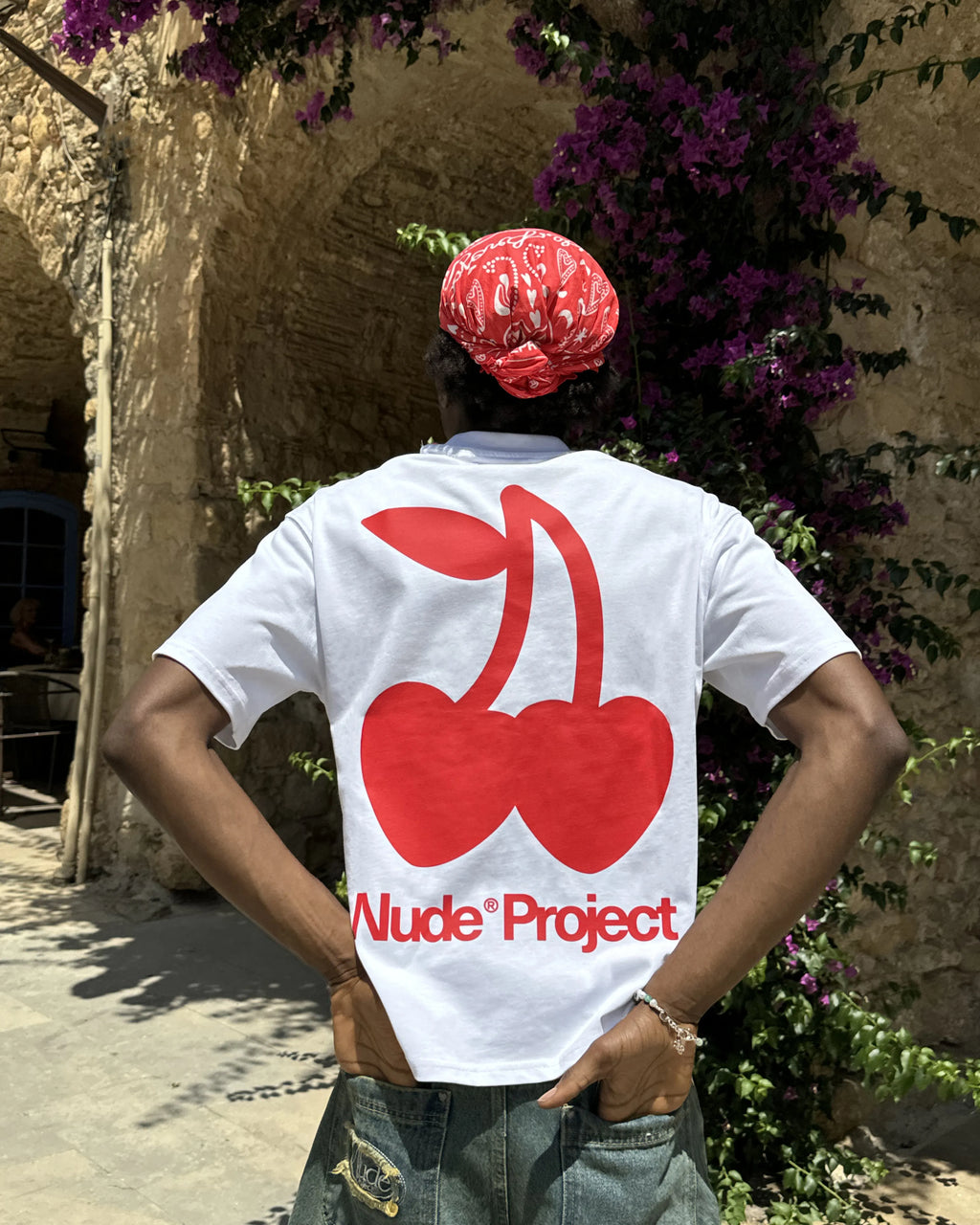 Cherry Logo Tee White Nude Project México Oficial Nude Project Mexico