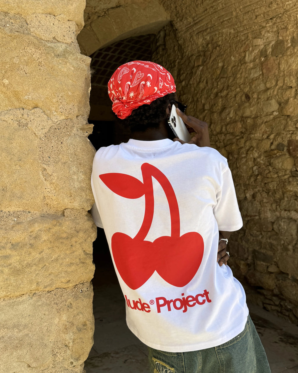 Cherry Logo Tee White Nude Project México Oficial Nude Project Mexico