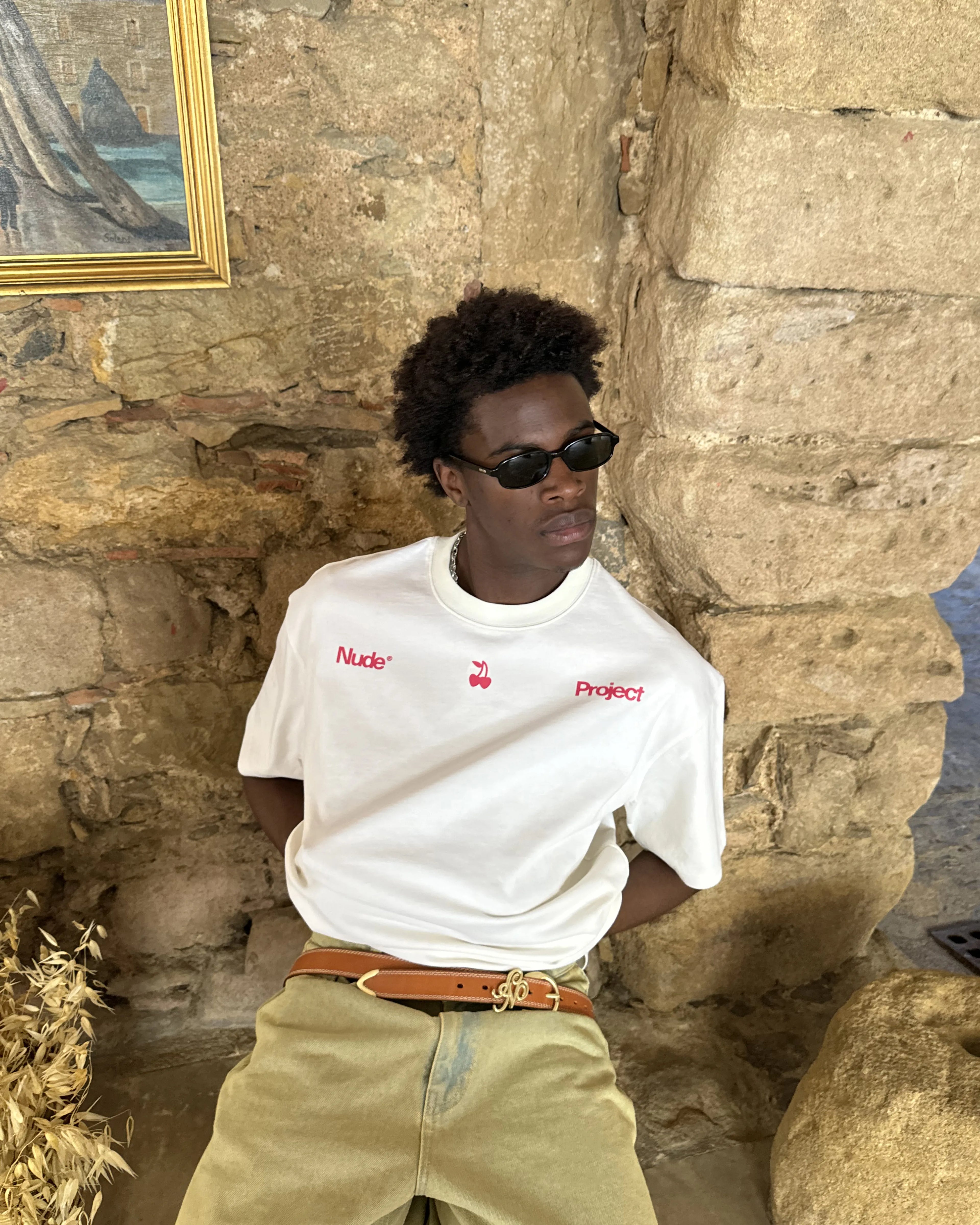 Motto Tee Beige