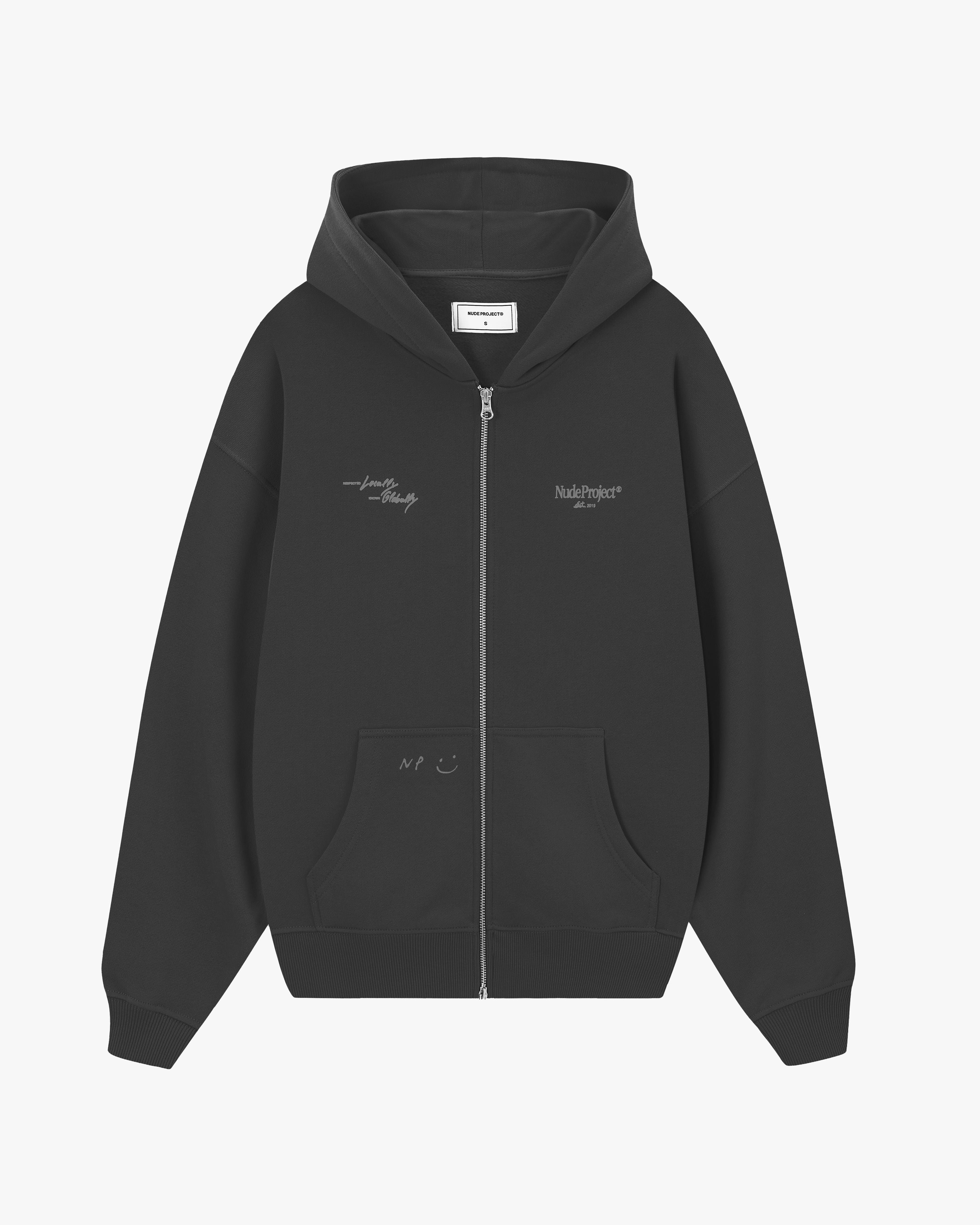Global Soon Zip-Up Hoodie Black