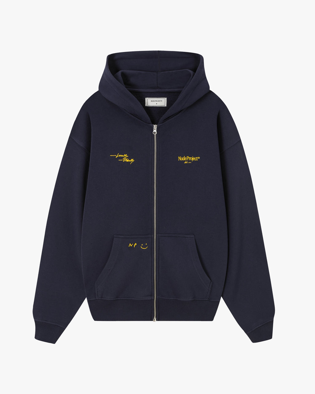 Global Soon Zip-Up Hoodie Navy Nude Project México Oficial Nude Project Mexico