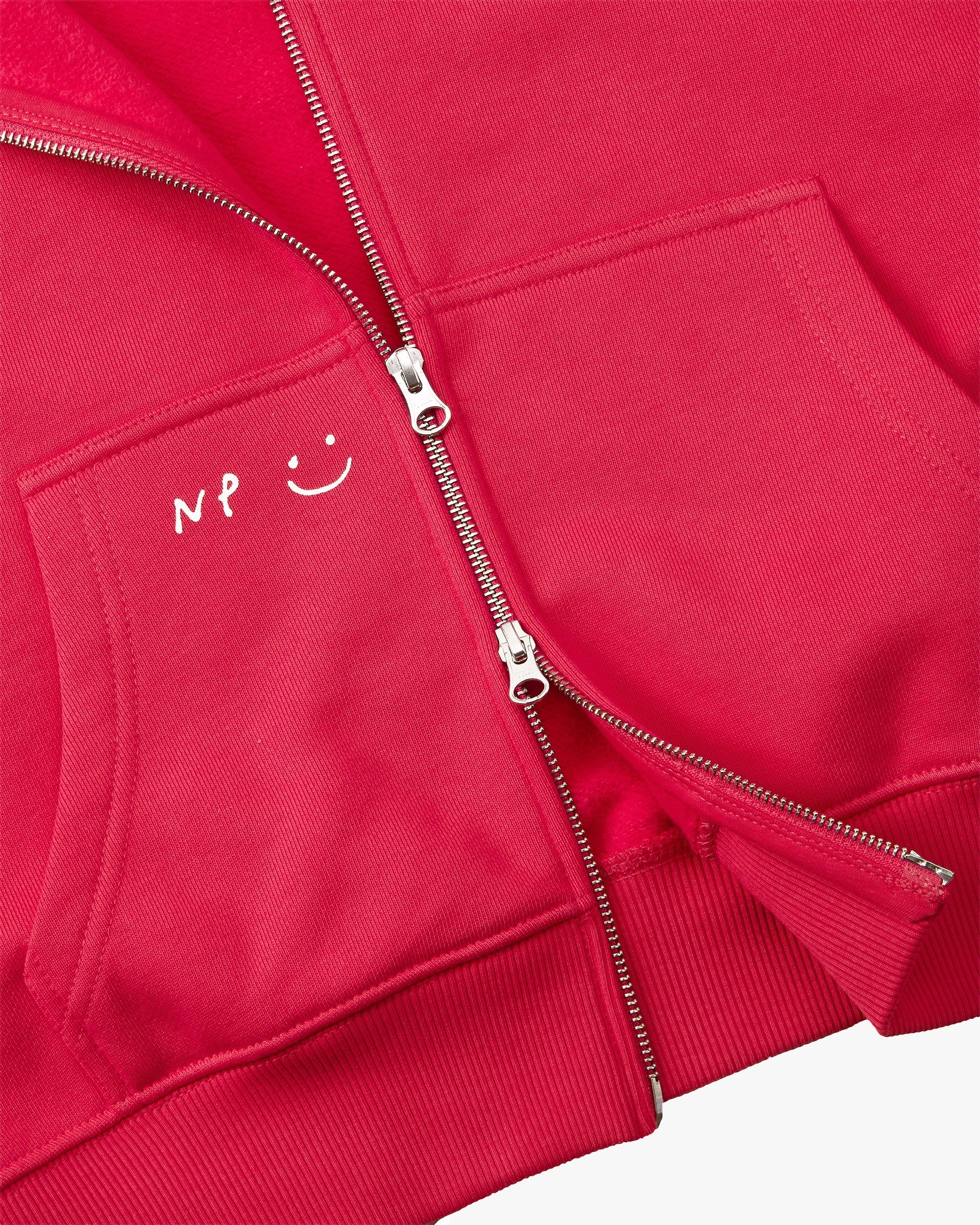 Global Soon Zip-Up Hoodie Raspberry