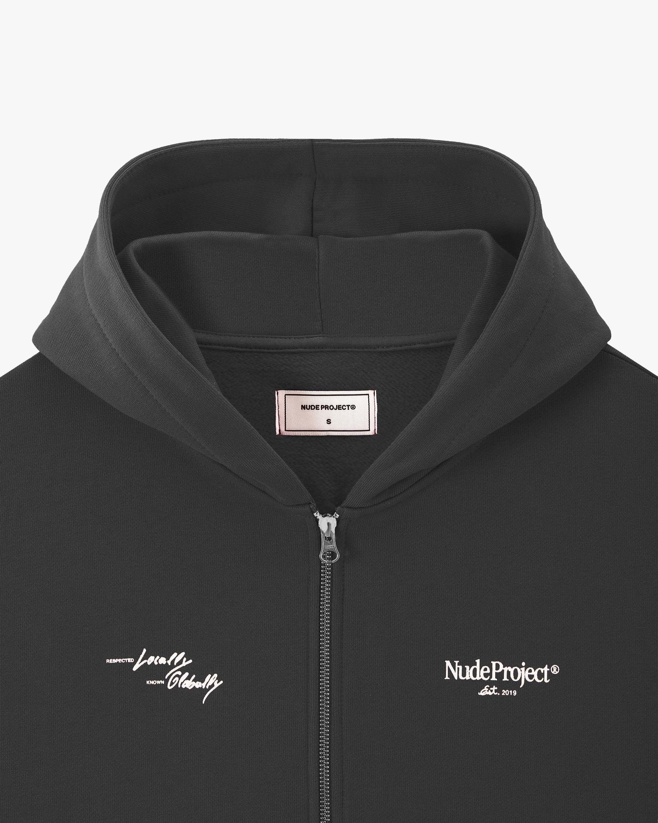 Global Soon Zip-Up Hoodie Ash Nude Project México Oficial Nude Project Mexico