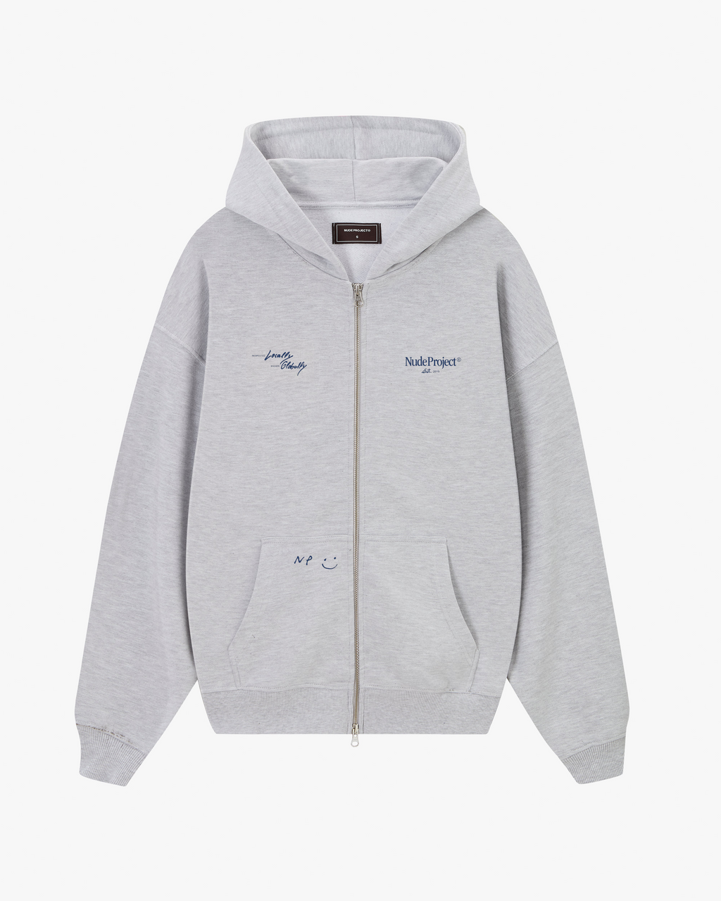 Global Soon Zip-Up Hoodie Grey Nude Project México Oficial Nude Project Mexico