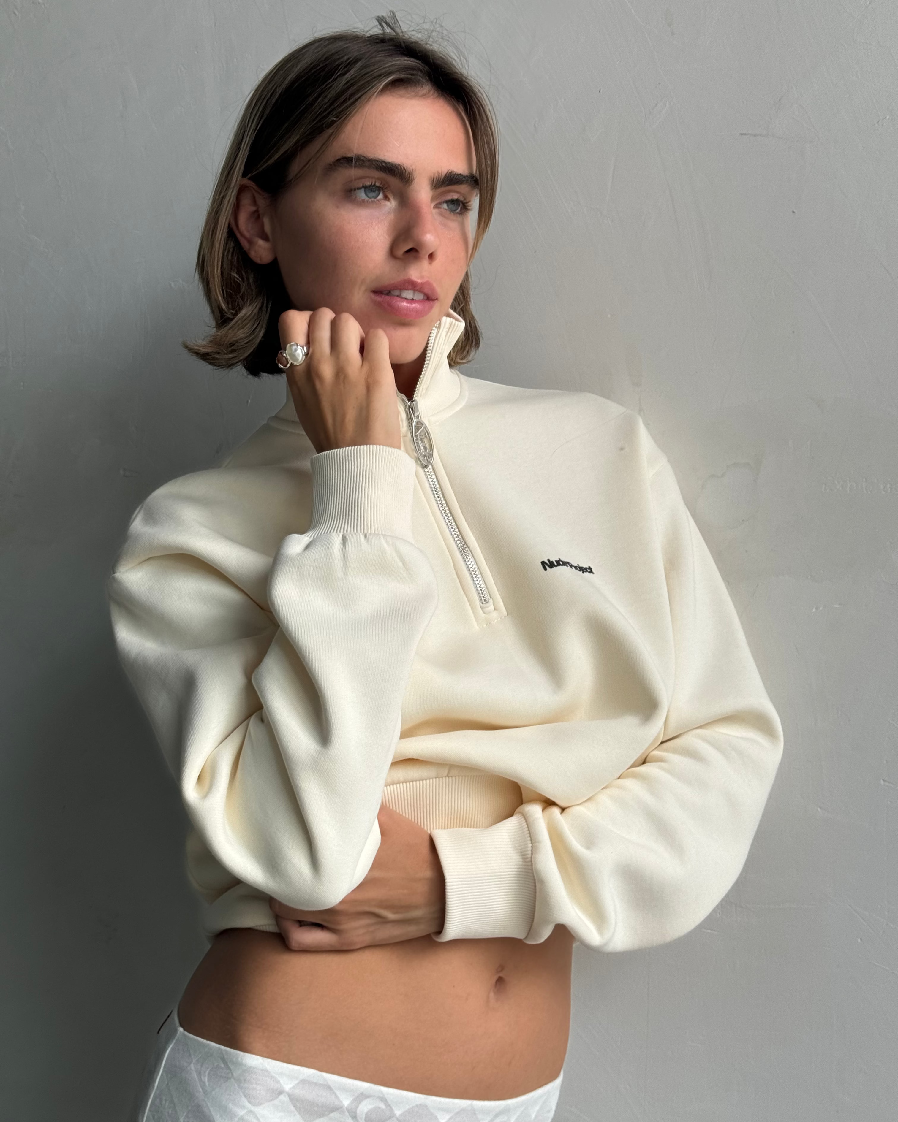 Origins Quarter-Zip Marshmallow Nude Project México Oficial Nude Project Mexico