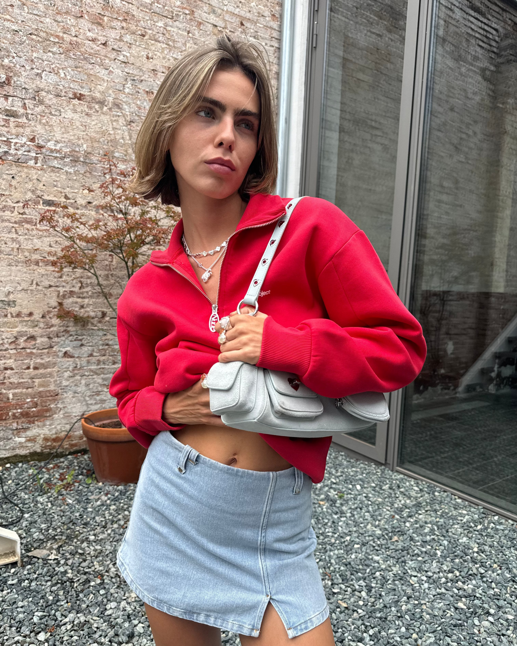 Origins Quarter-Zip Red Nude Project México Oficial Nude Project Mexico