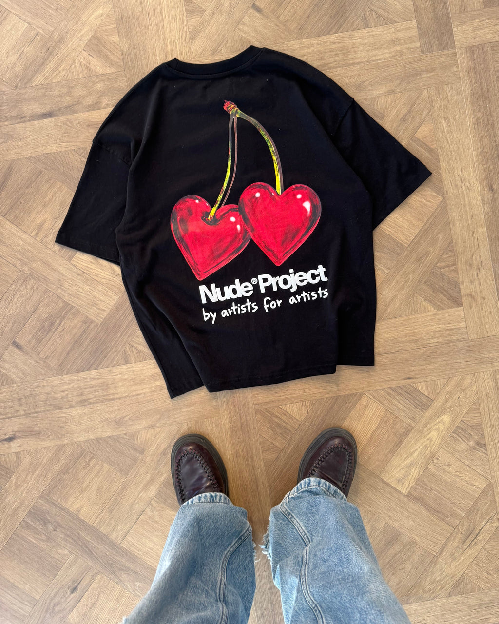 Juicy Cherry Tee Black Nude Project México Oficial Nude Project Mexico