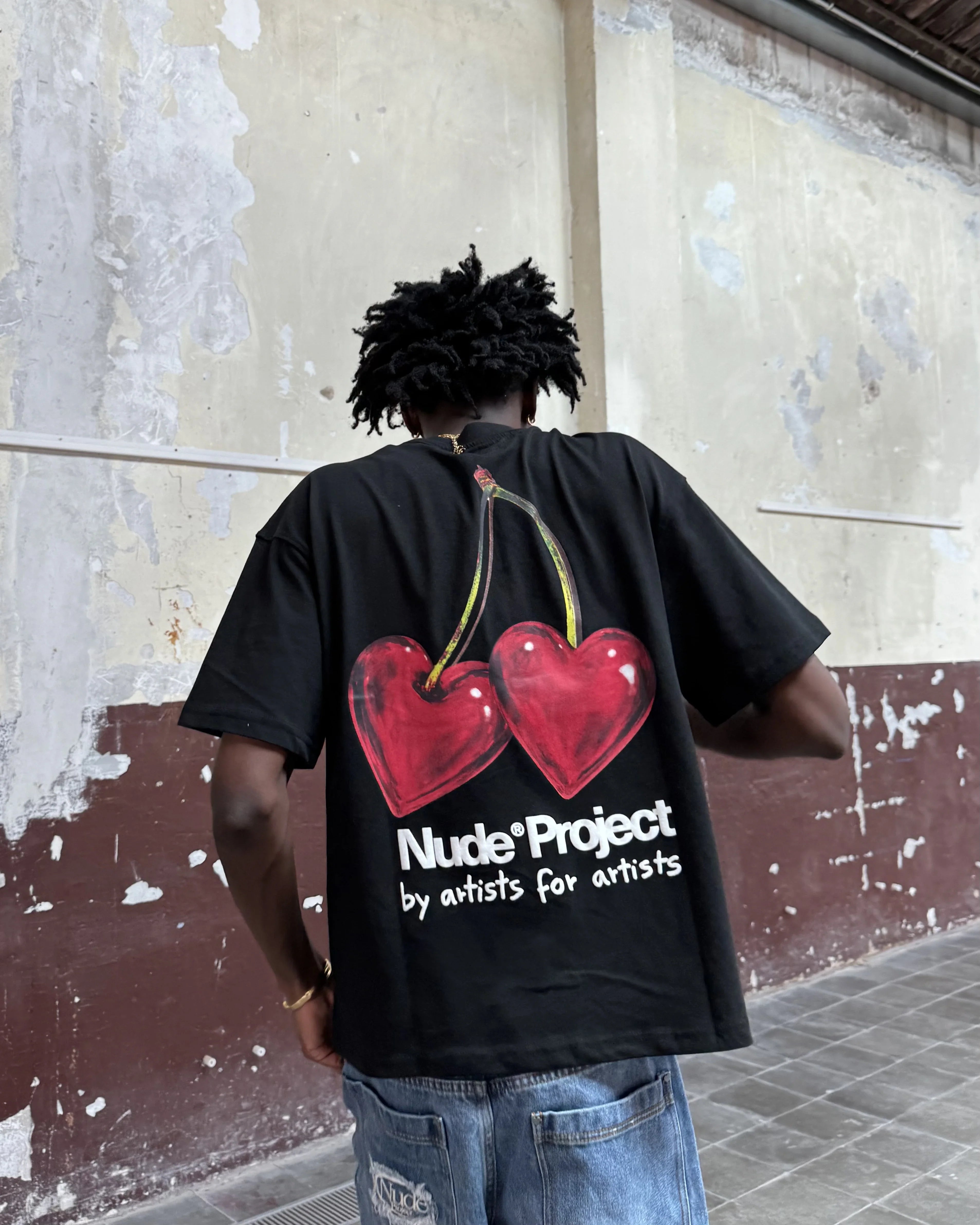 Juicy Cherry Tee Black Nude Project México Oficial Nude Project Mexico