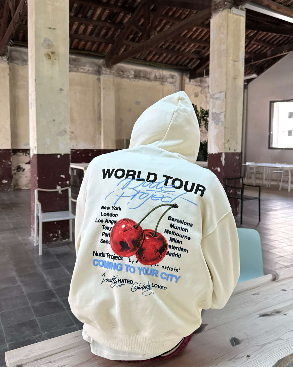 Nude Tour Hoodie Marshmallow Nude Project México Oficial Nude Project Mexico