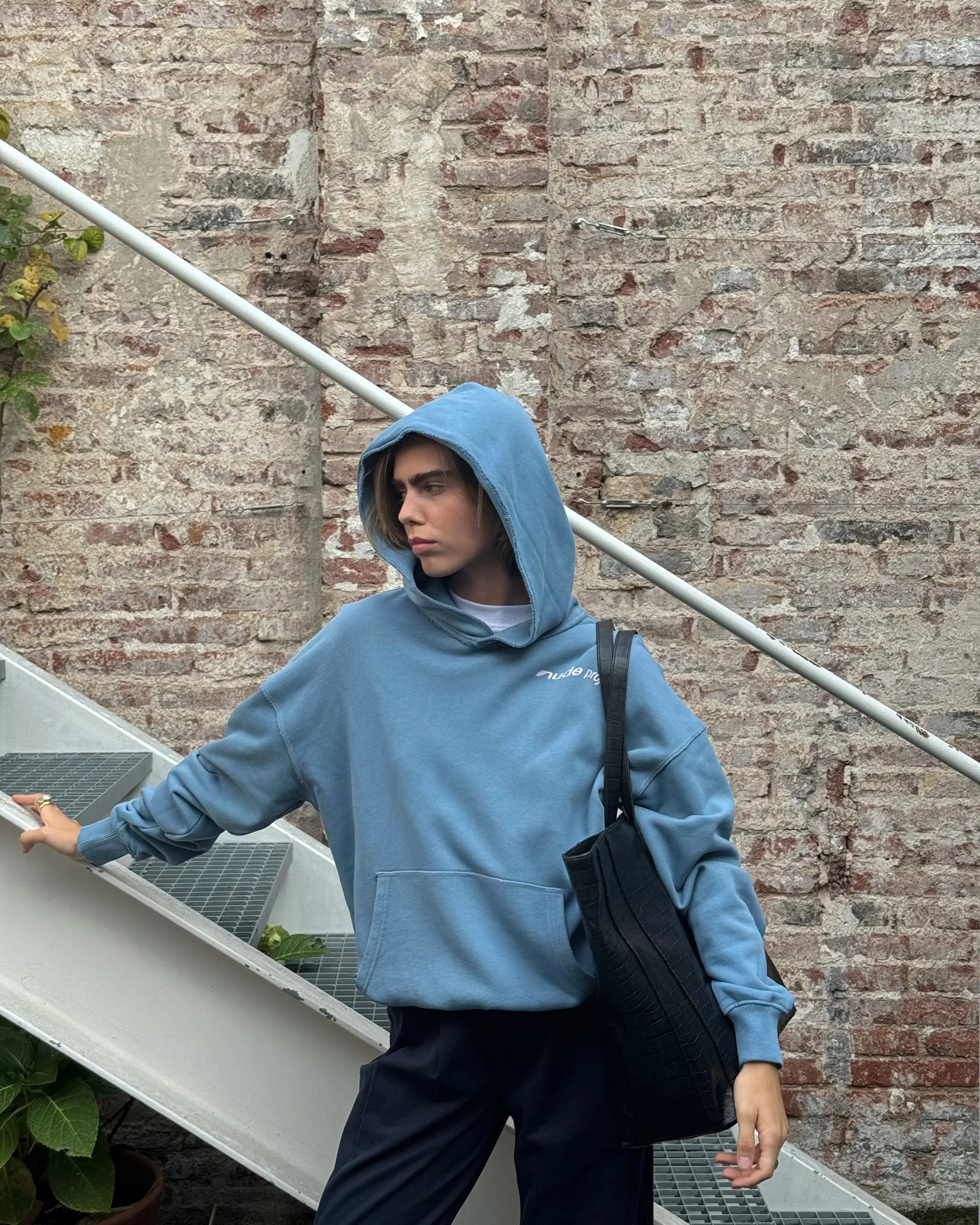 Gallery Hoodie Stone Blue Nude Project México Oficial Nude Project Mexico