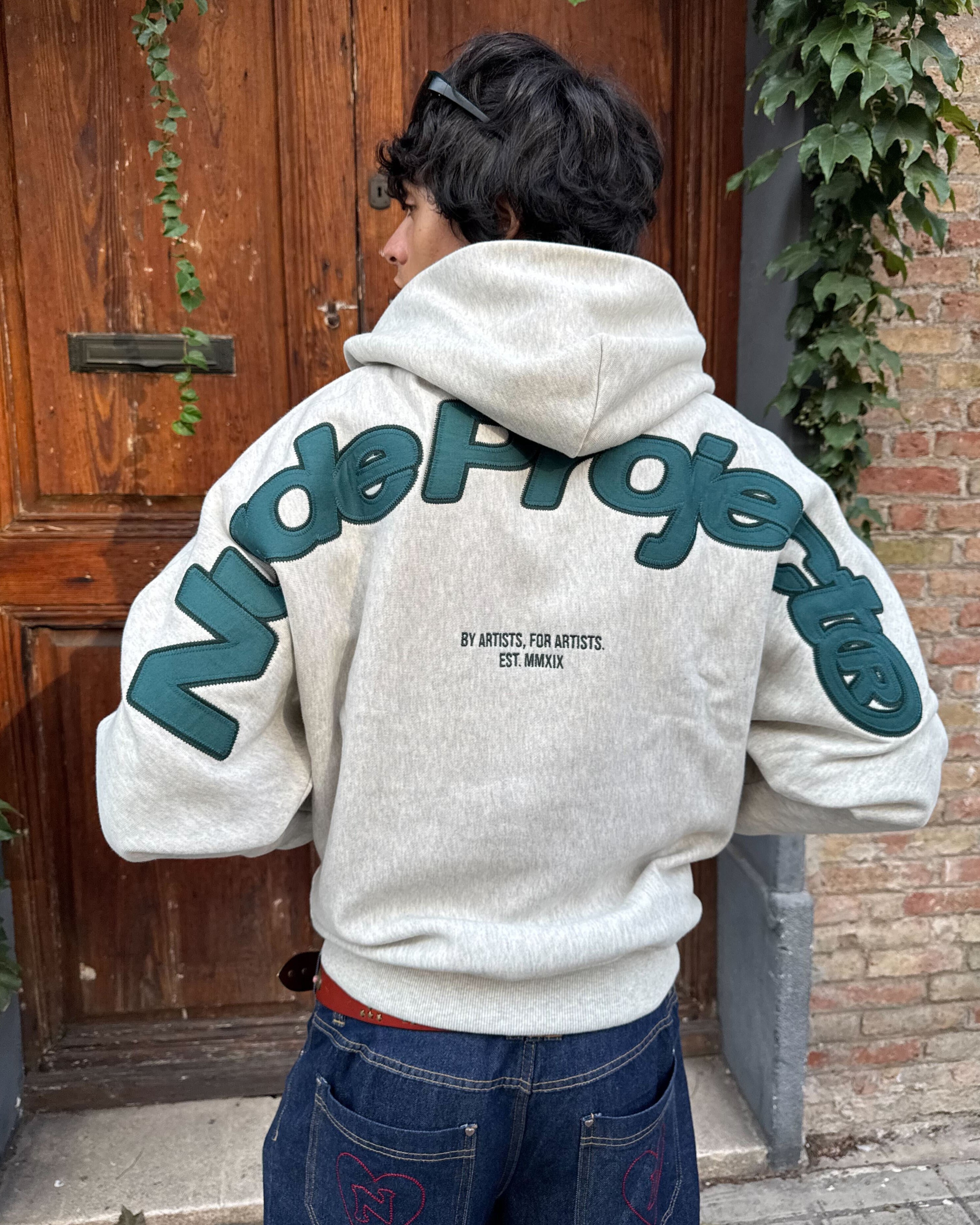 Beast Zip-up Hoodie Grey Melange Nude Project México Oficial Nude Project Mexico