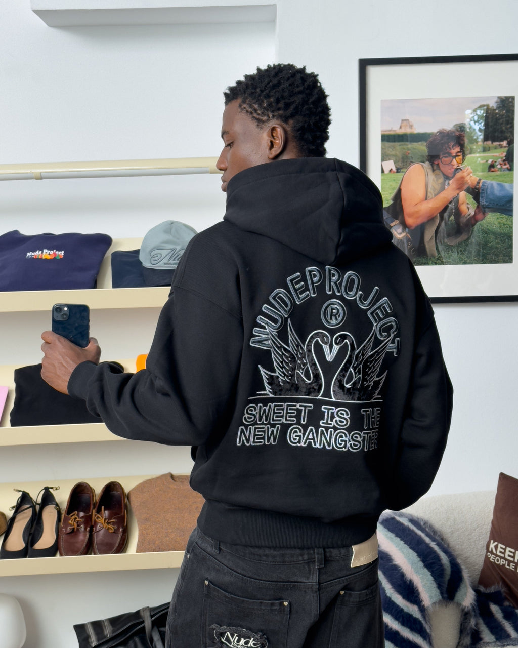 Swans Hoodie Black Nude Project México Oficial Nude Project Mexico