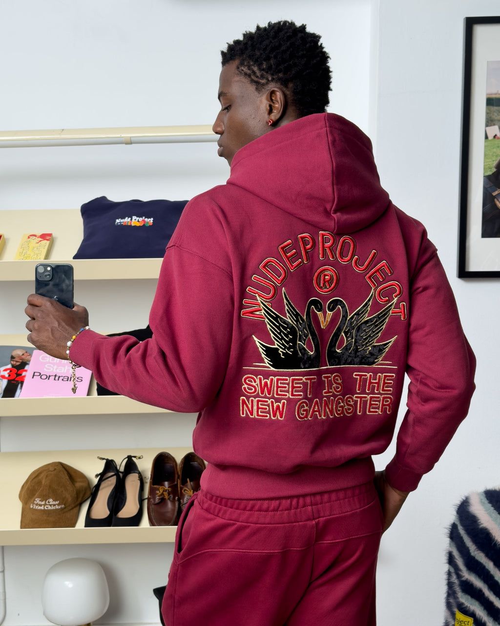 Swans Hoodie Burgundy Nude Project México Oficial Nude Project Mexico