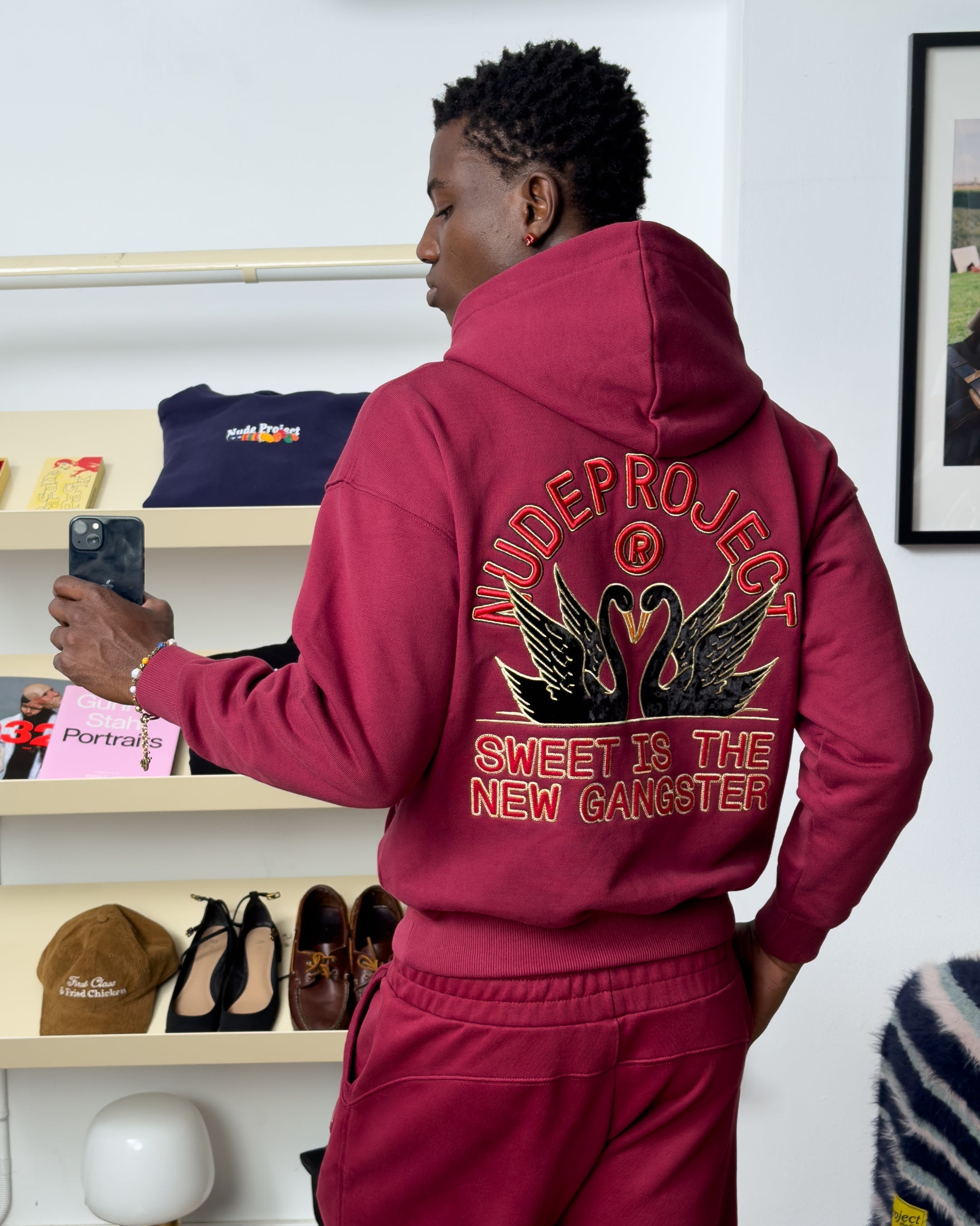 Swans Hoodie Burgundy Nude Project México Oficial Nude Project Mexico