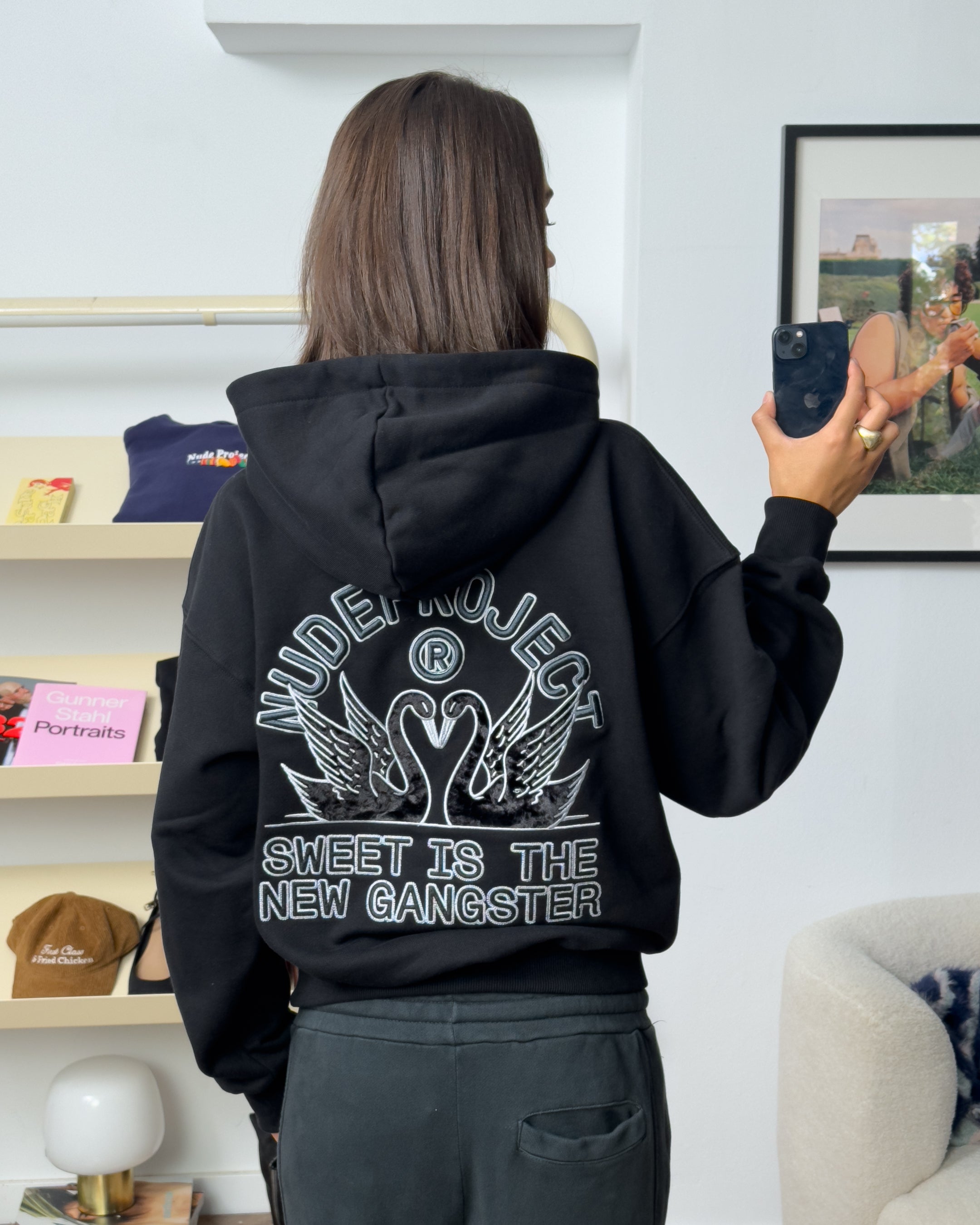 Swans Hoodie Black