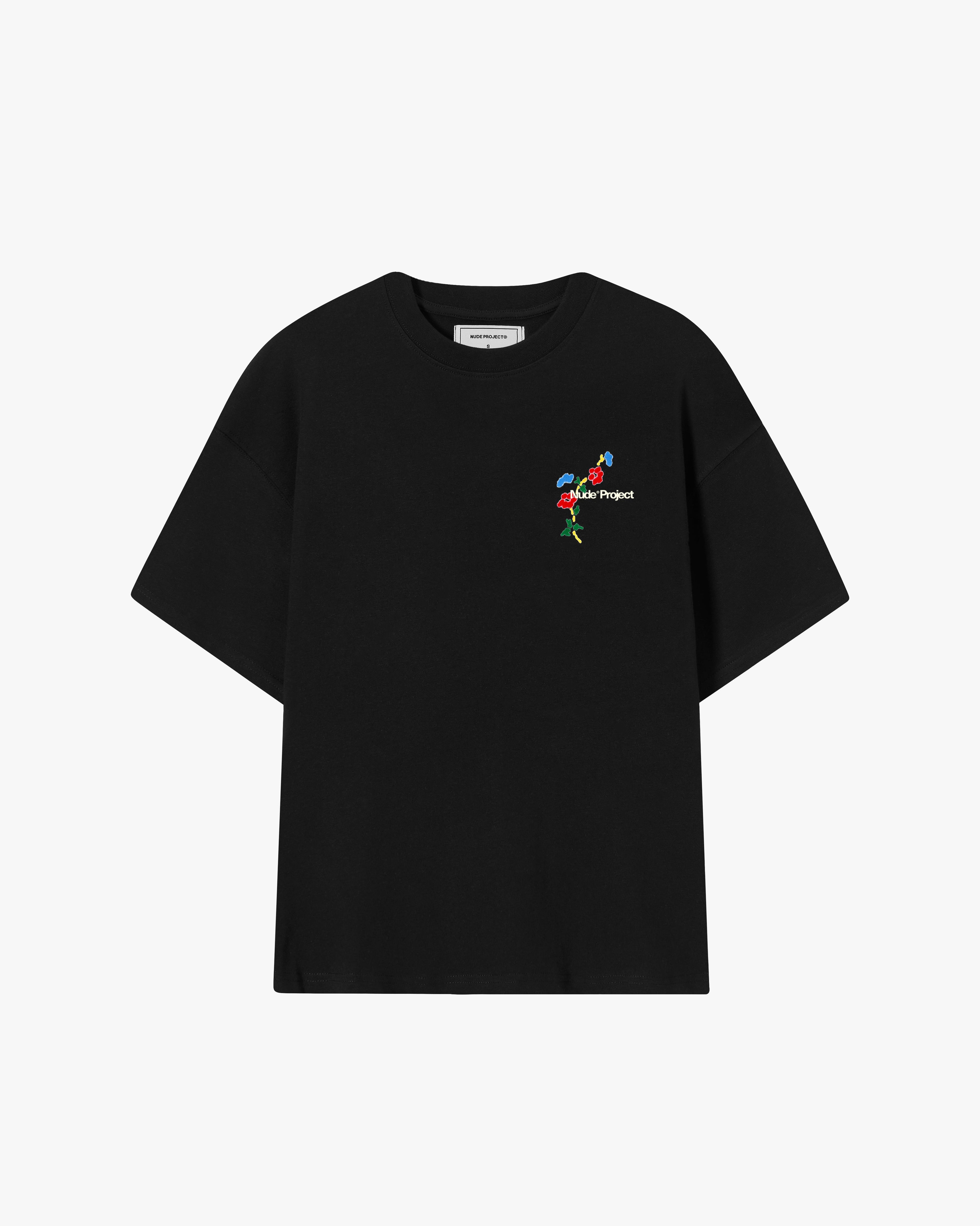 Floreta Tee Black Nude Project México Oficial Nude Project Mexico