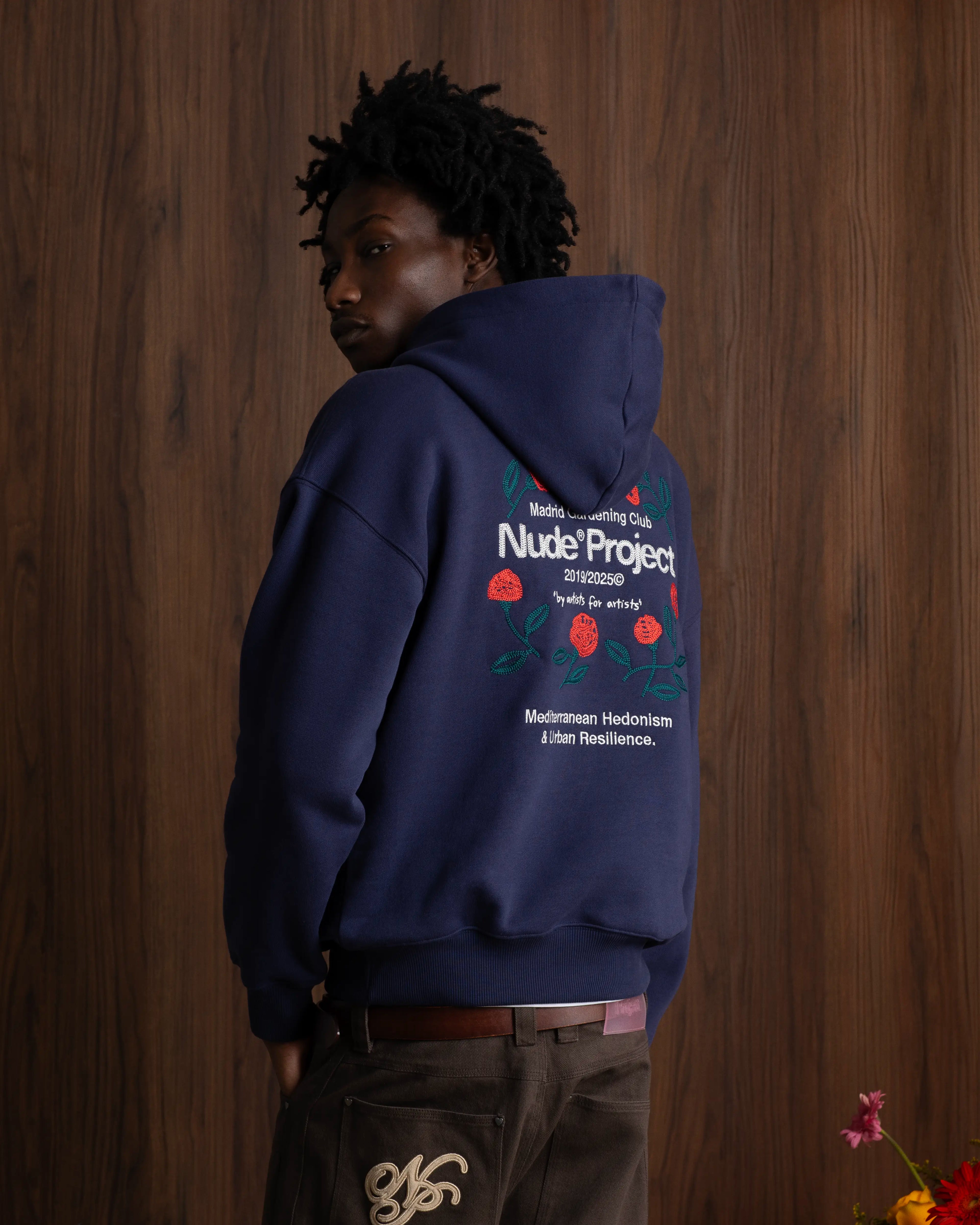 Garden Hoodie Navy Nude Project México Oficial Nude Project Mexico