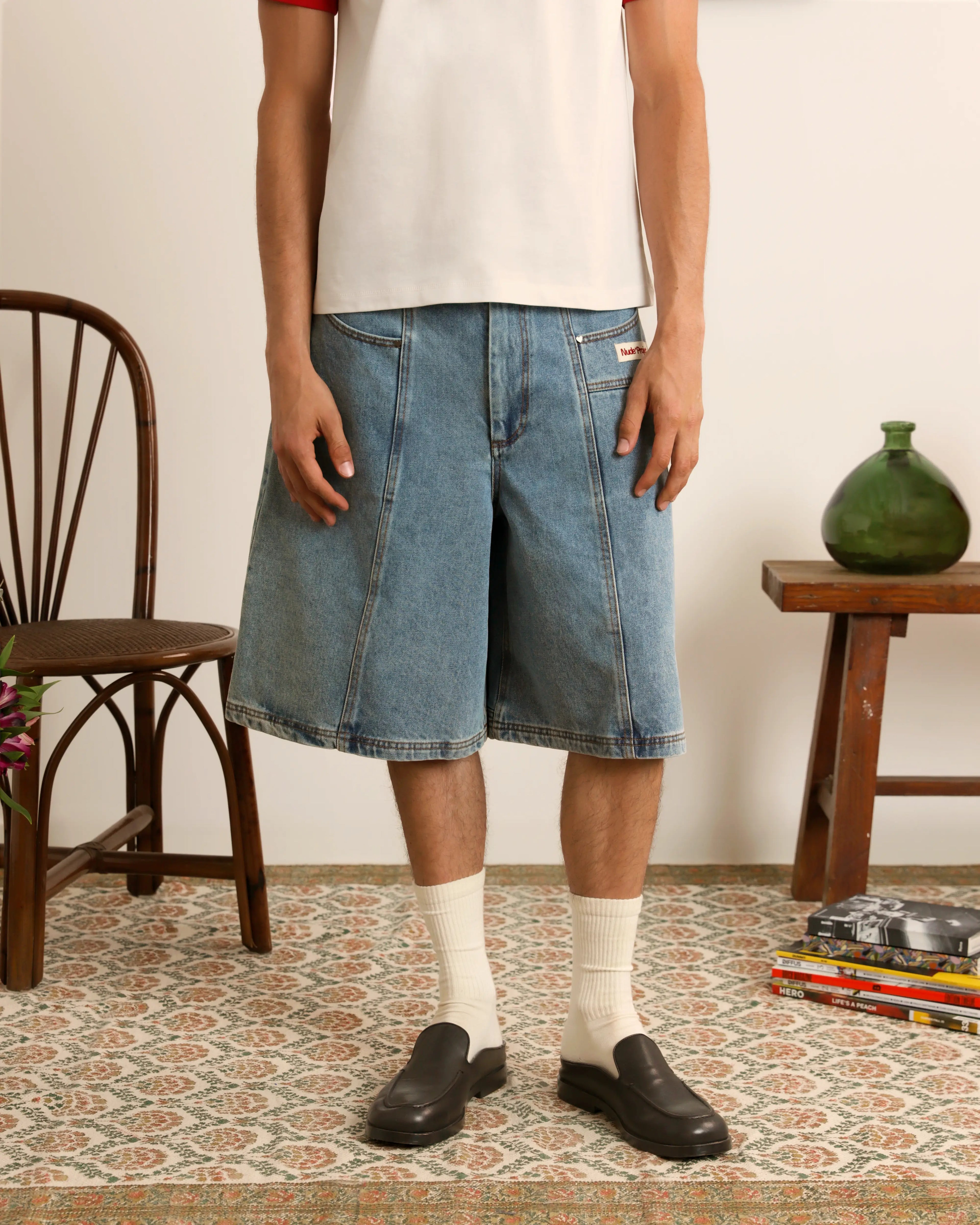 Updown Denim Shorts