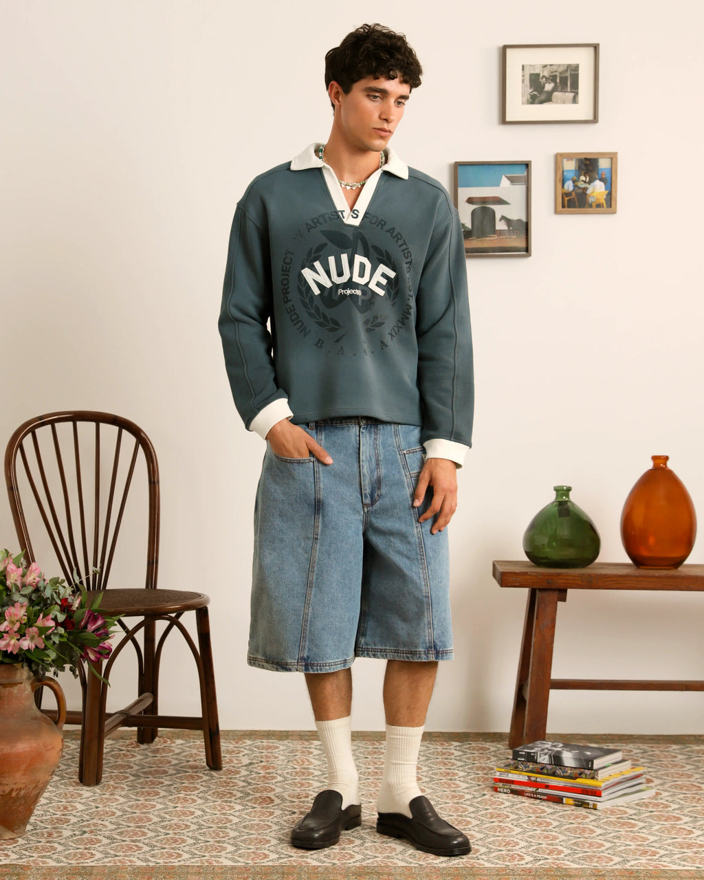 Updown Denim Shorts
