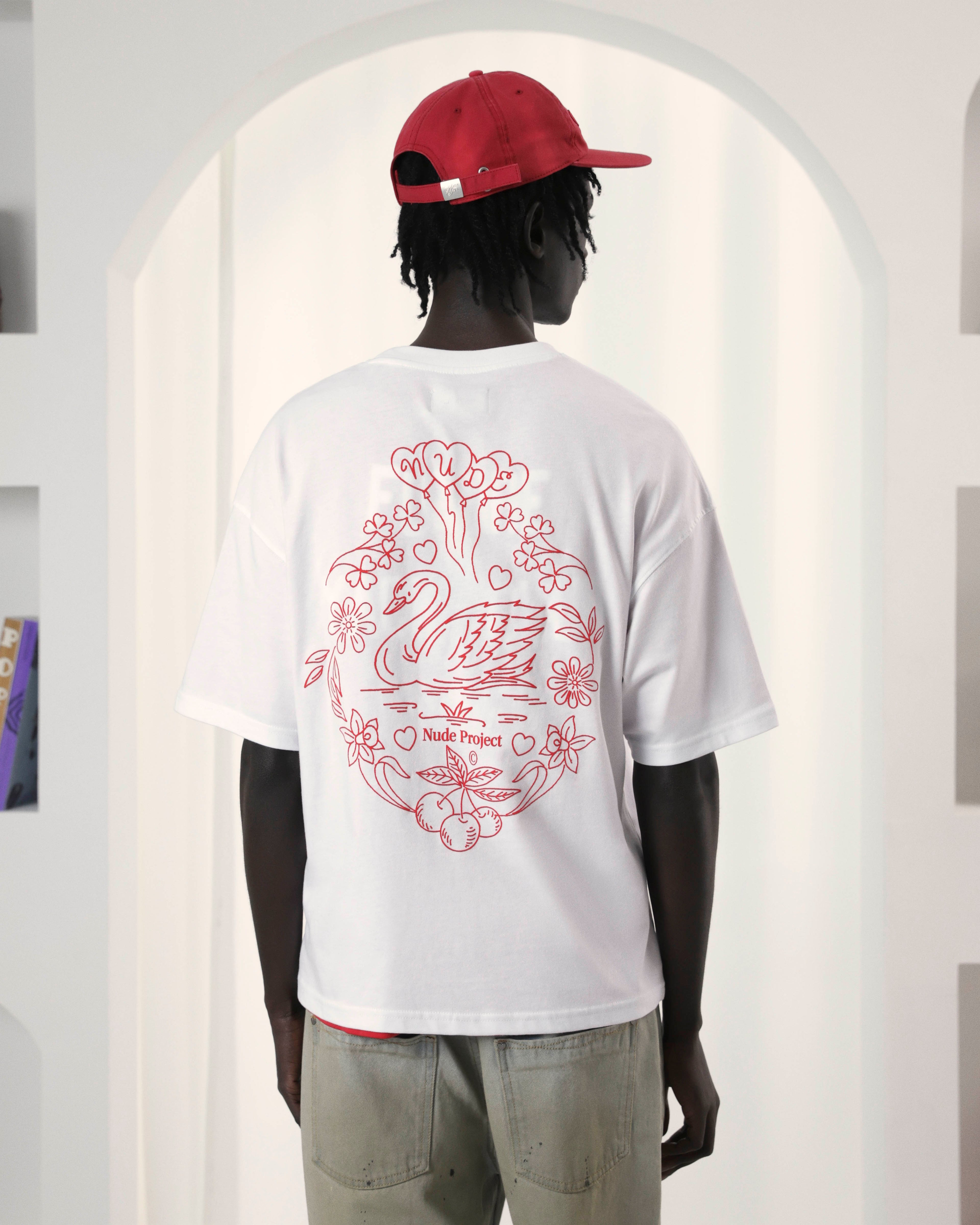 Swan Garden Tee White