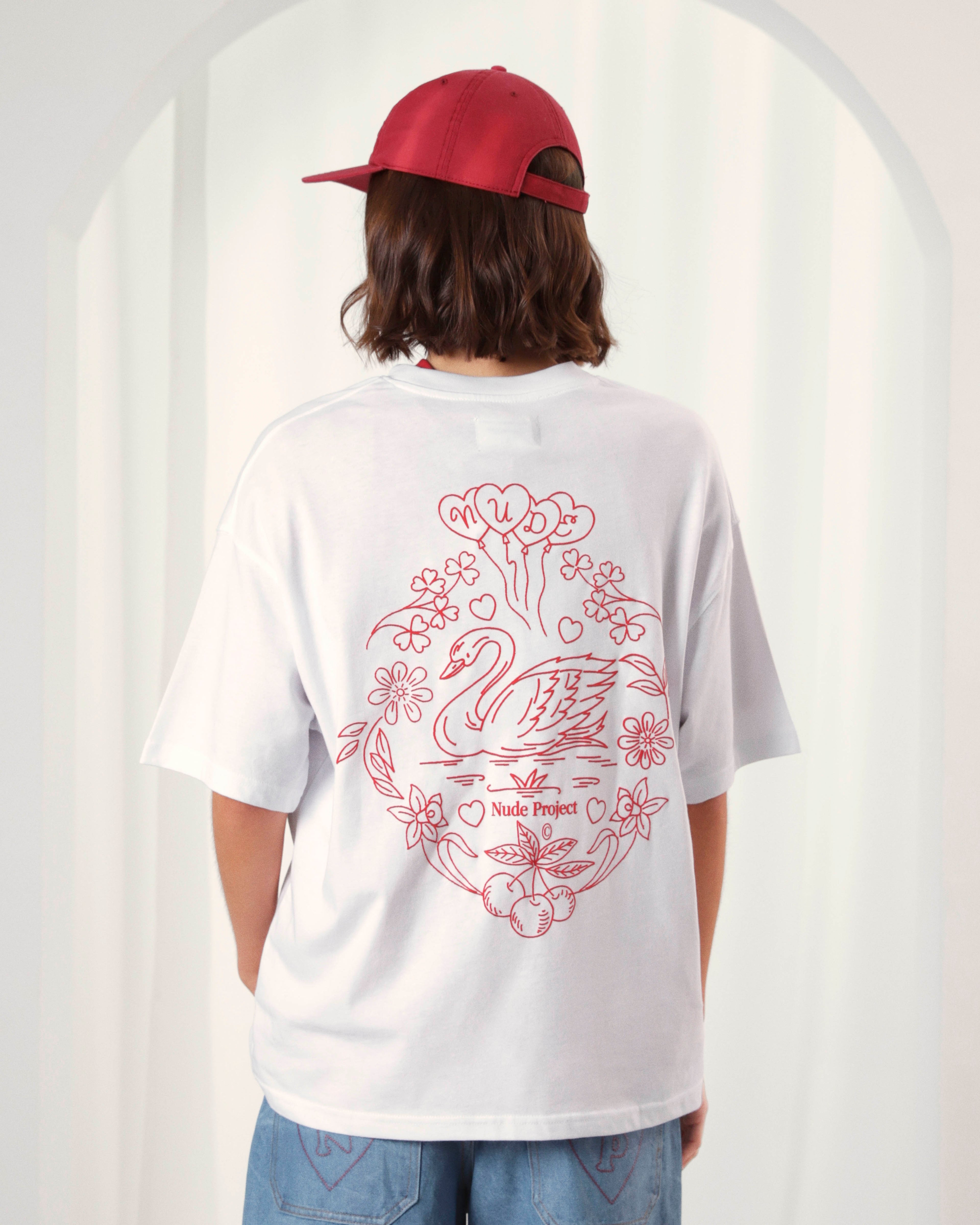 Swan Garden Tee White