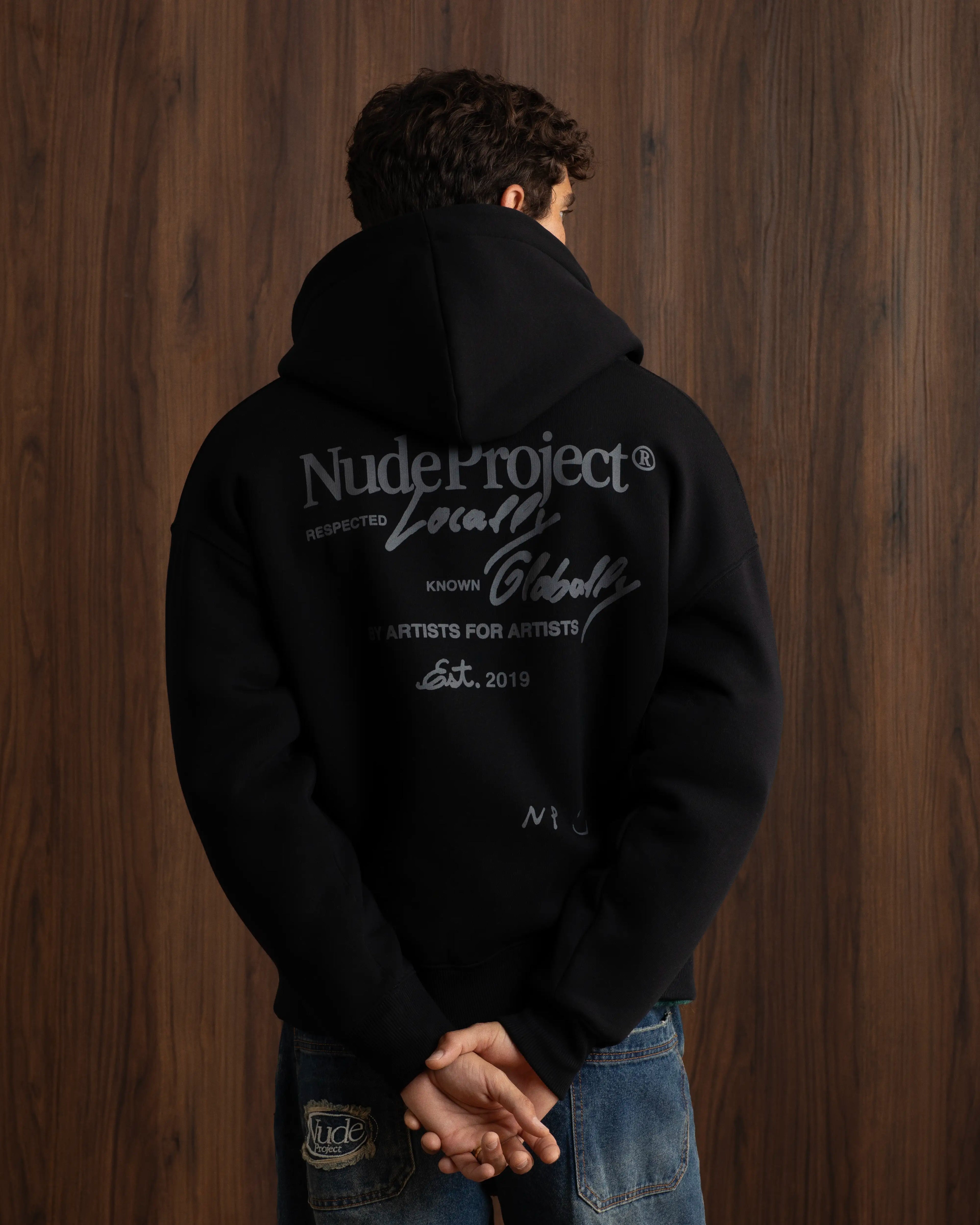 Global Soon Zip-Up Hoodie Black Nude Project México Oficial Nude Project Mexico