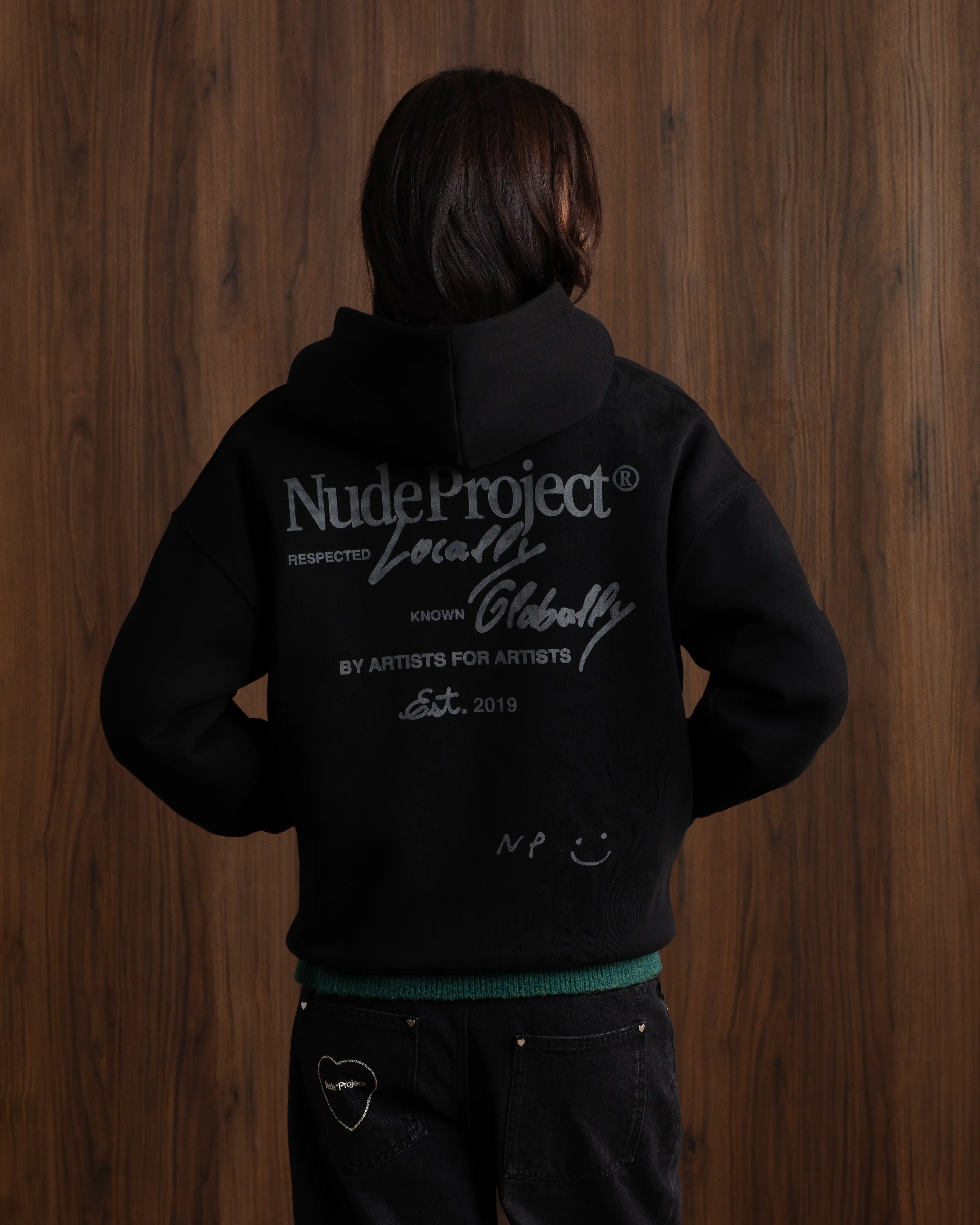 Global Soon Zip-Up Hoodie Black Nude Project México Oficial Nude Project Mexico