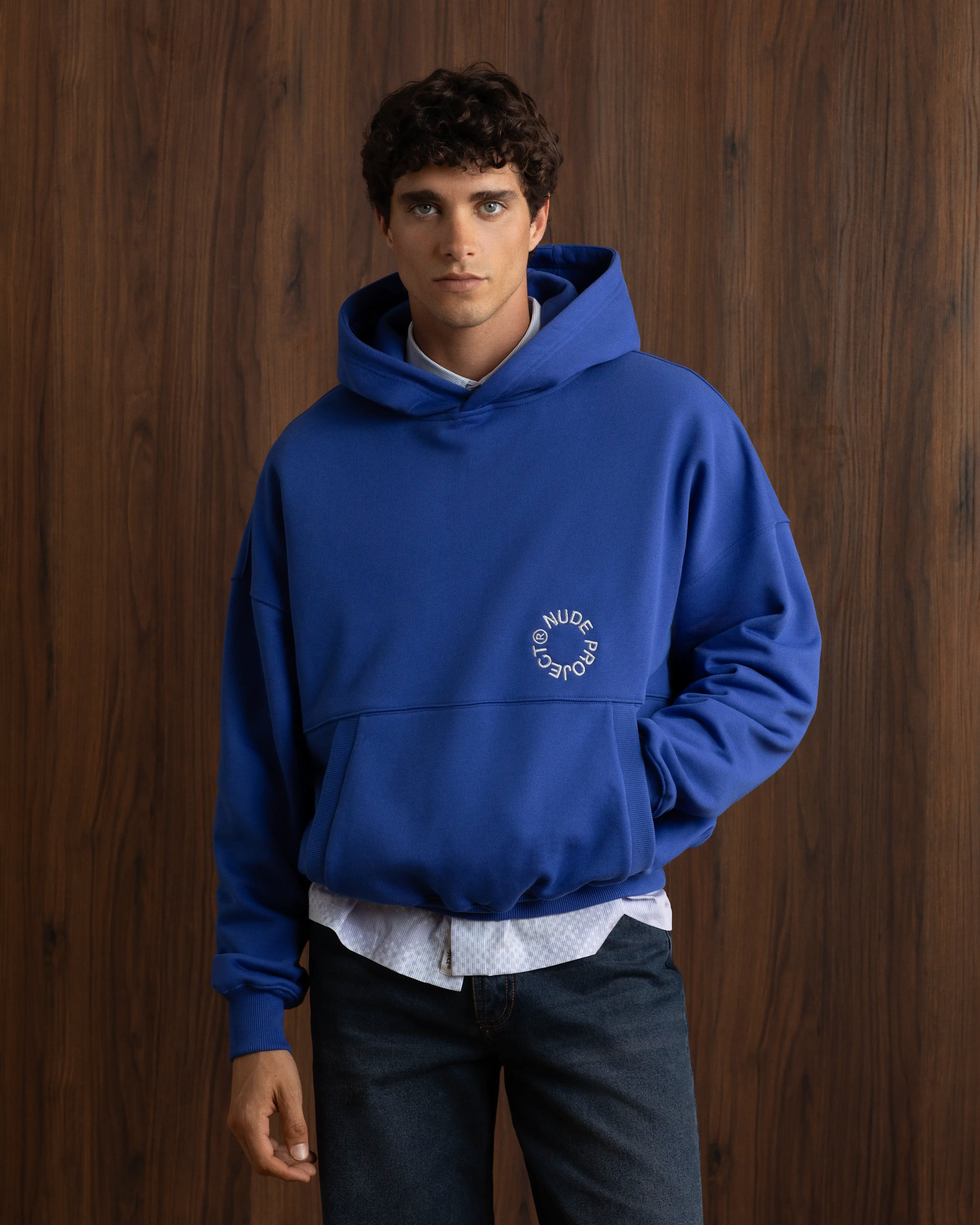 Kory Boxy Hoodie Blue Nude Project México Oficial Nude Project Mexico