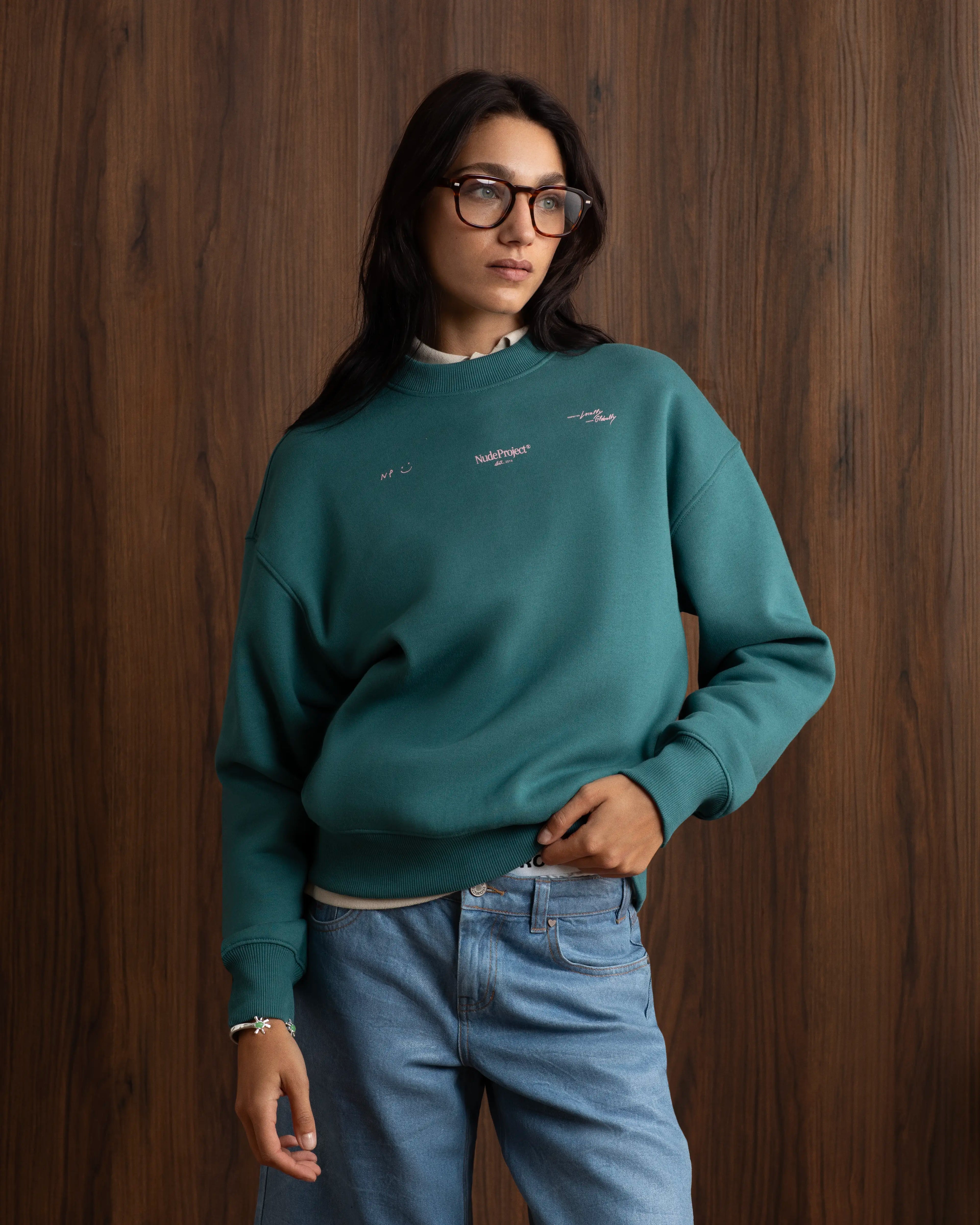 Global Soon Sweatshirt Green Nude Project México Oficial Nude Project Mexico