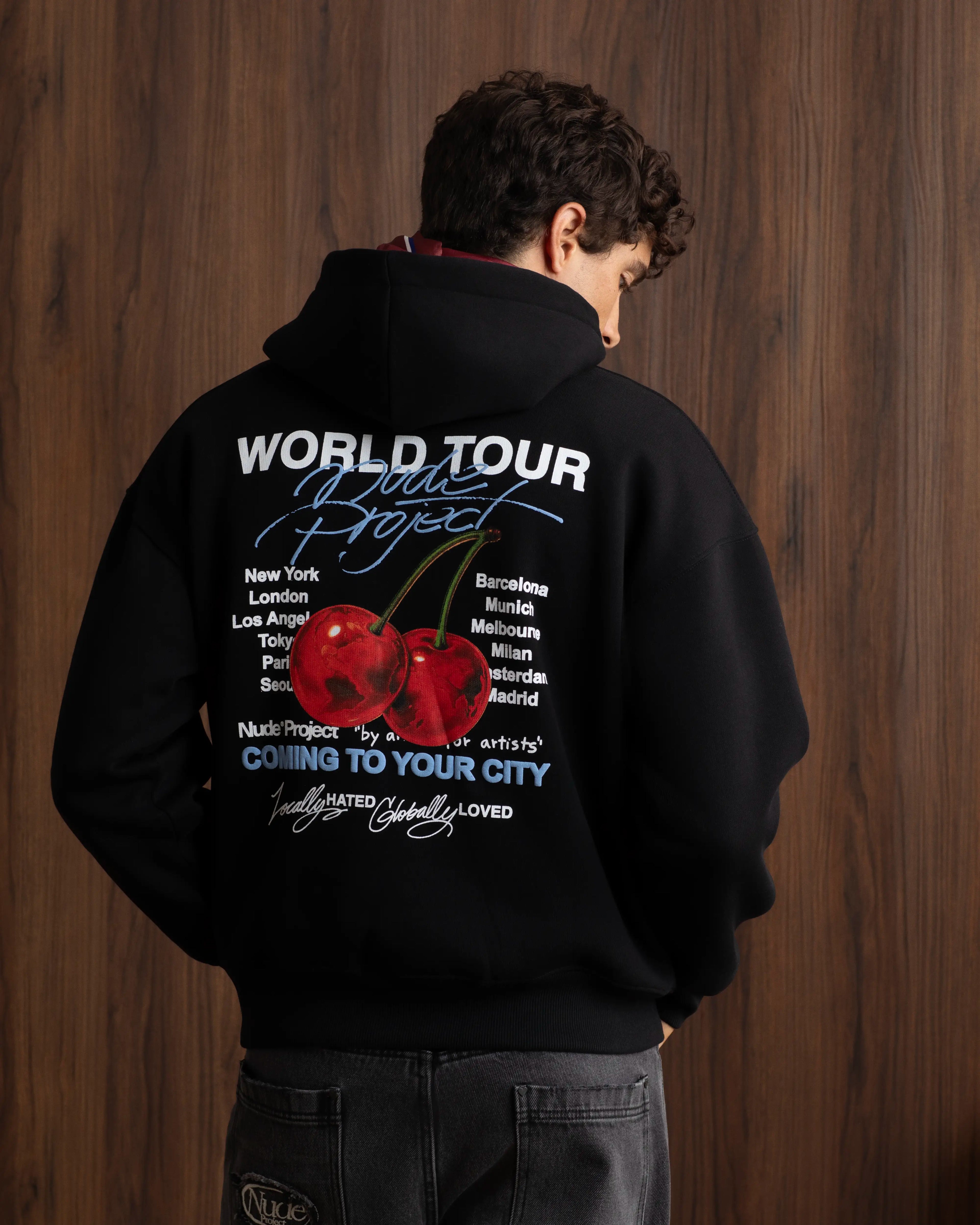 Nude Tour Hoodie Dark Grey Nude Project México Oficial Nude Project Mexico