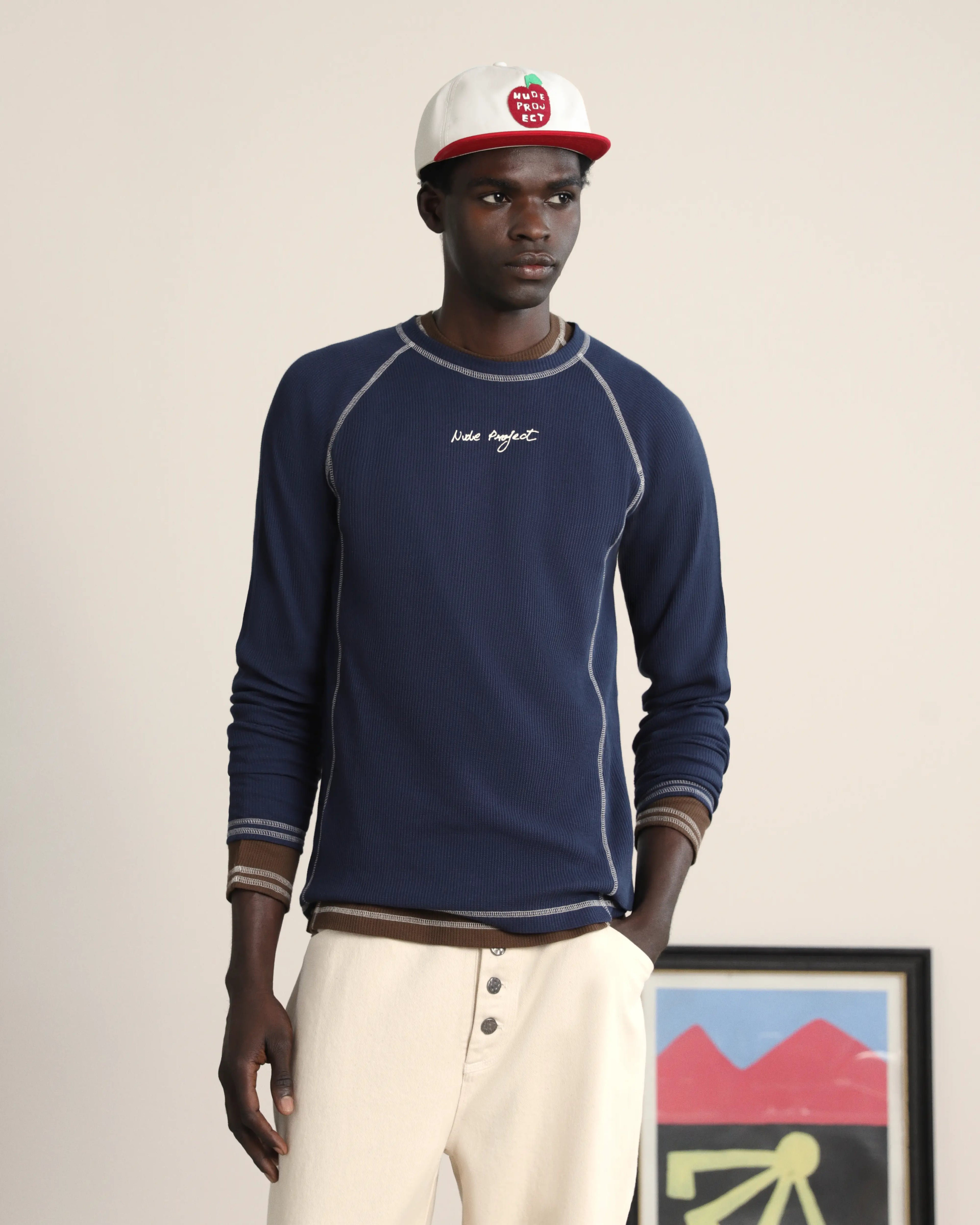 Waffle Long-Sleeve Tee 2 Pack Cocoa/Navy Nude Project México Oficial Nude Project Mexico