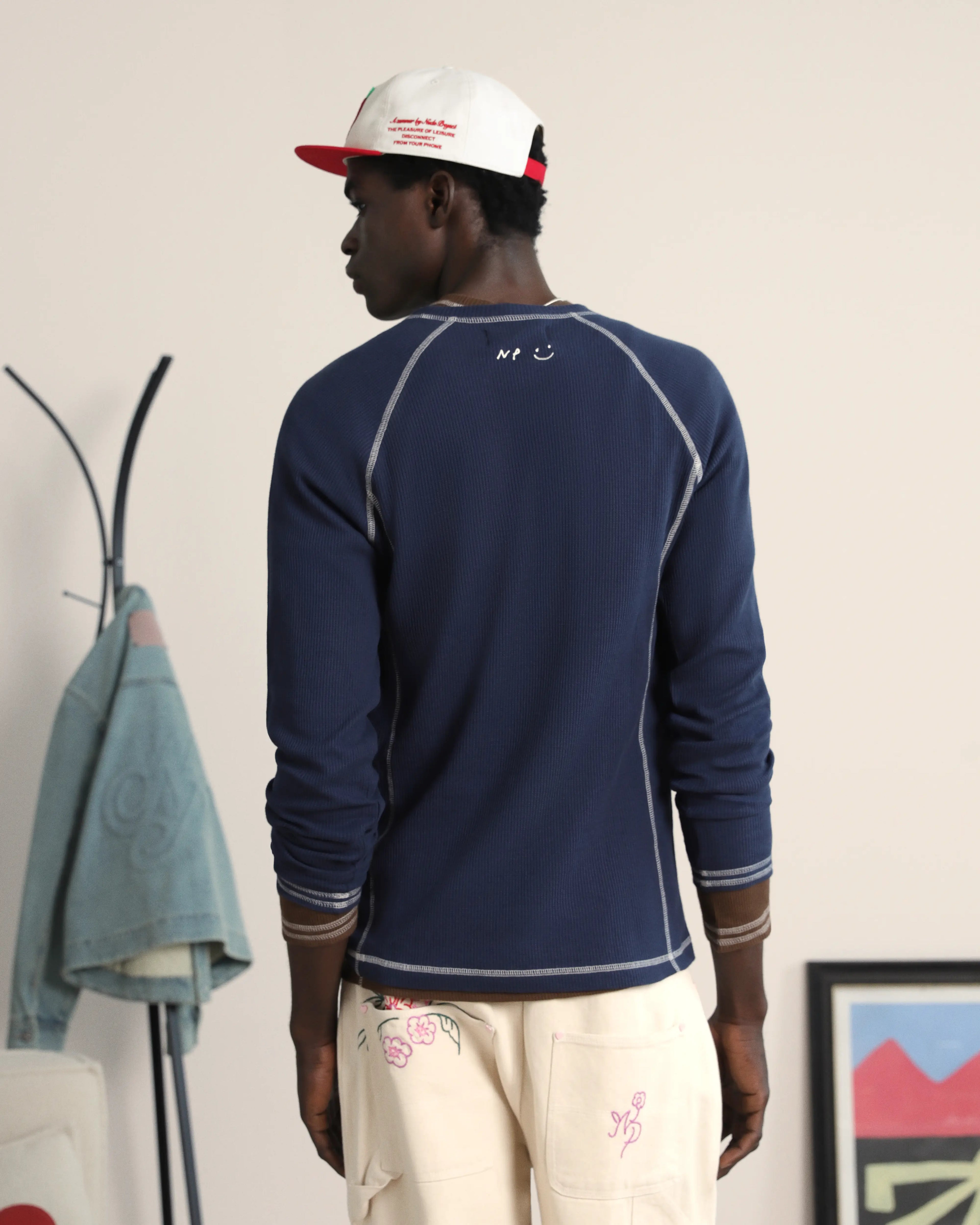 Waffle Long-Sleeve Tee 2 Pack Cocoa/Navy