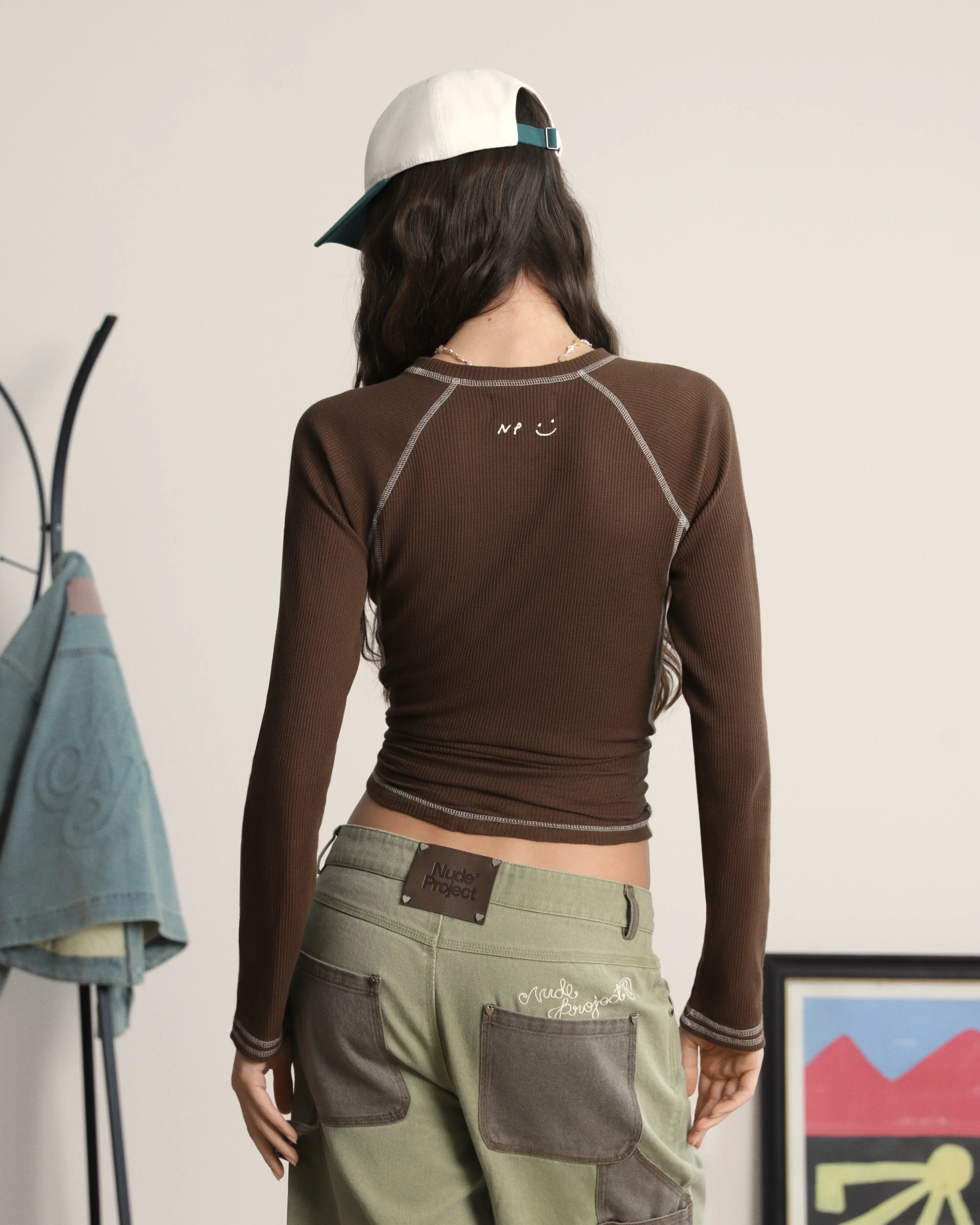 Waffle Long-Sleeve Tee 2 Pack Cocoa/Navy Nude Project México Oficial Nude Project Mexico