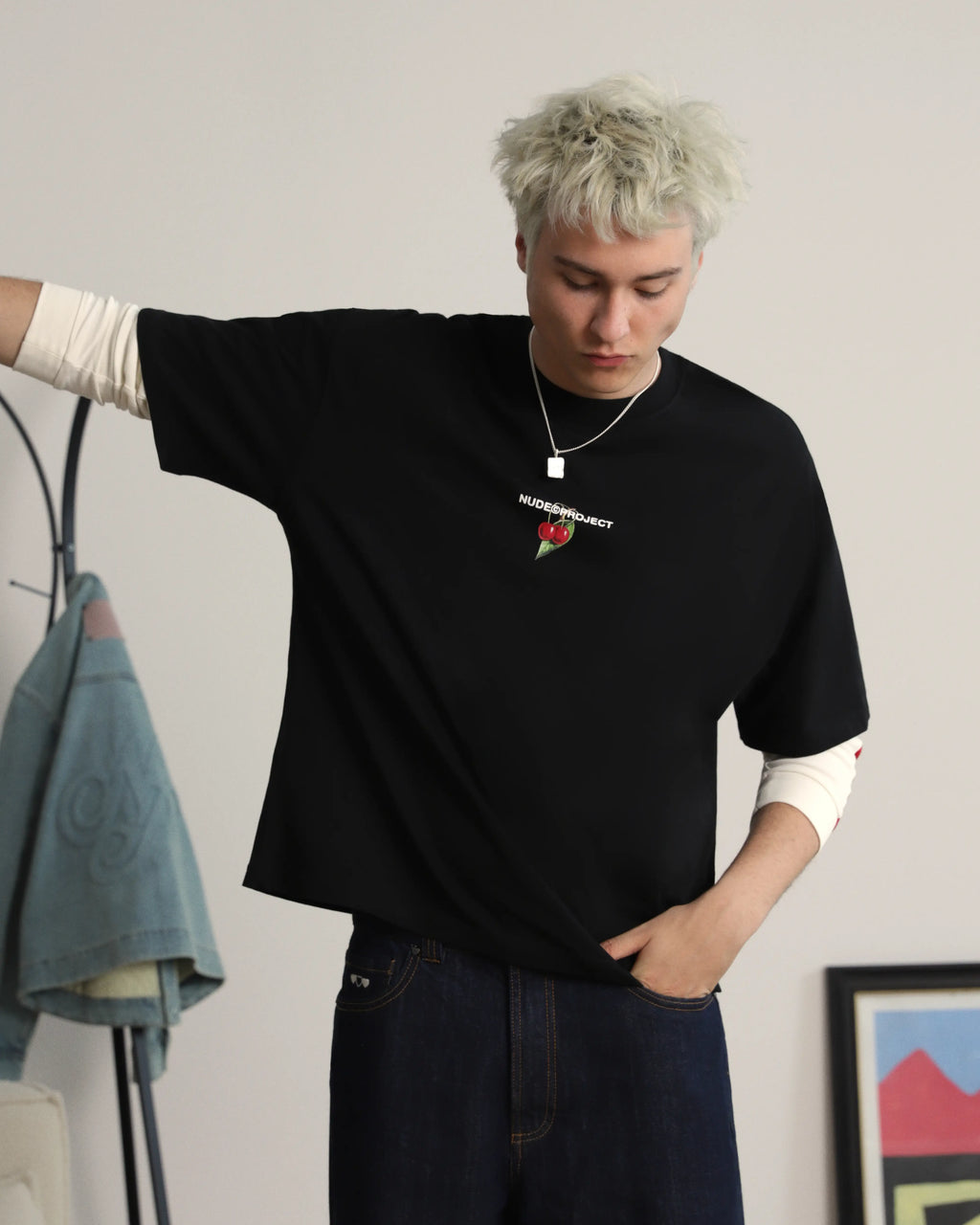 Locally Hated Cherry Tee Black