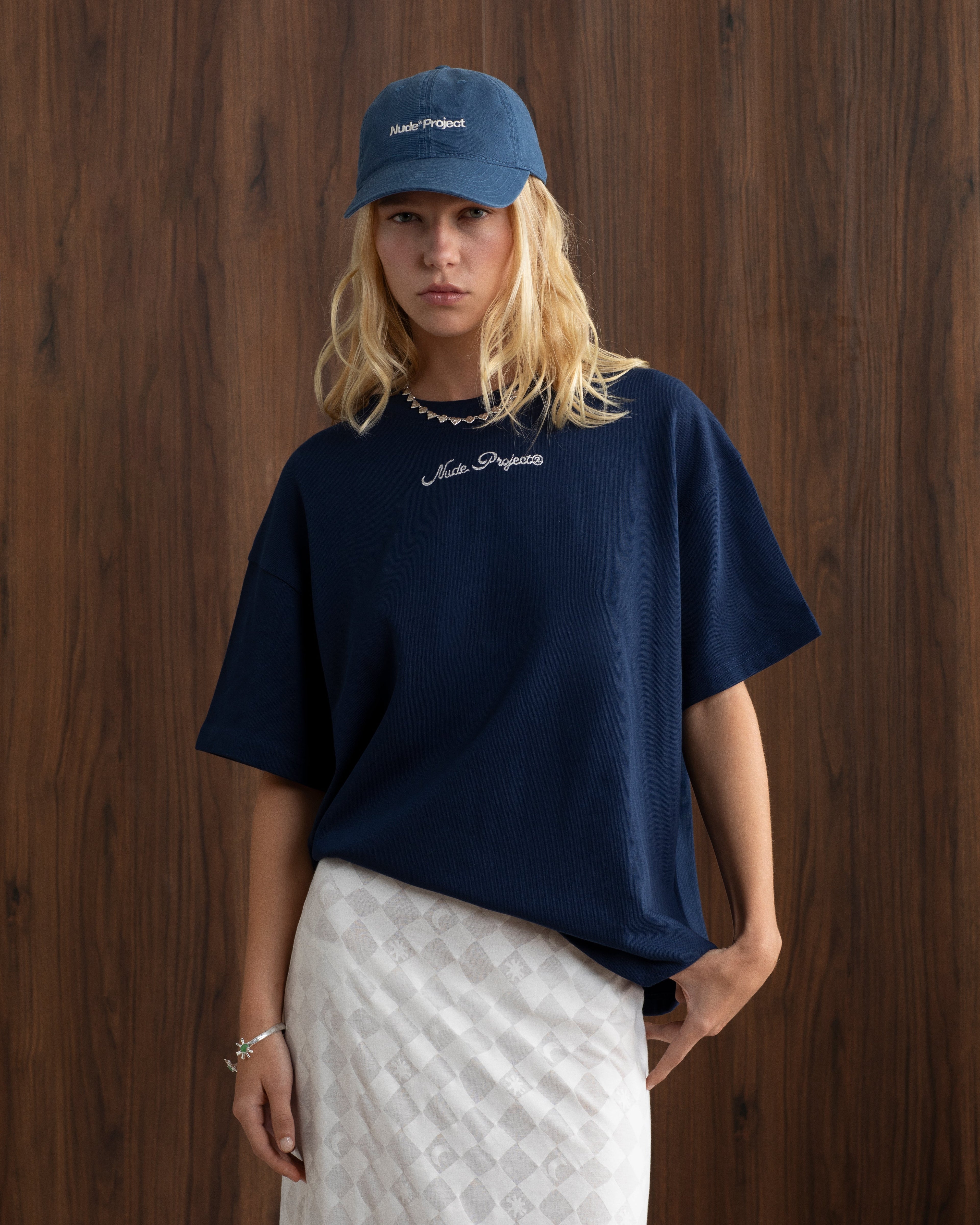 Peach Tee Navy Nude Project México Oficial Nude Project Mexico